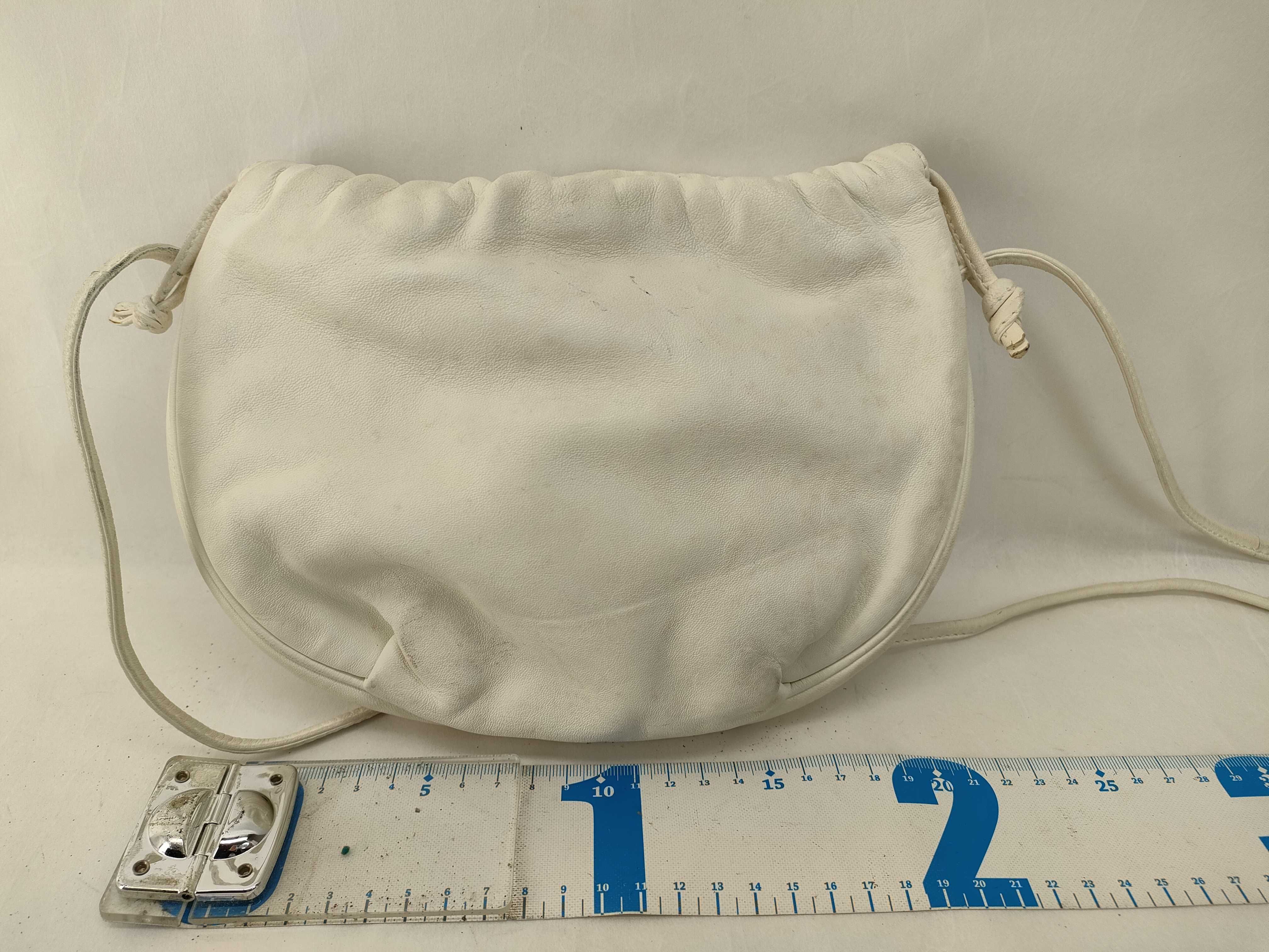 Soft Leather Drawstring Shoulder Bag — view 2