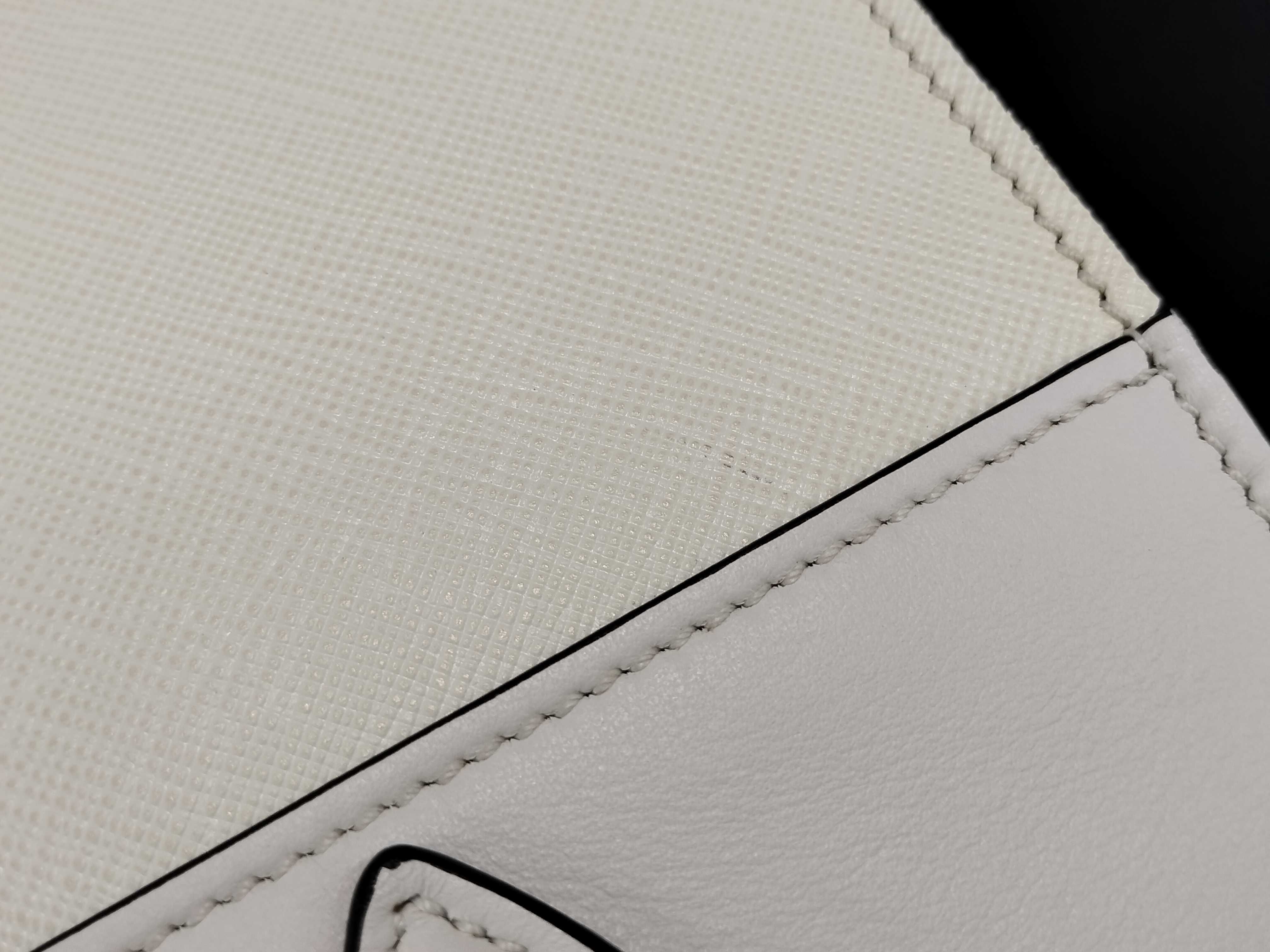 Saffiano Esplanade Leather 2-Way Handbag White 1BA045 Handbag — view 15