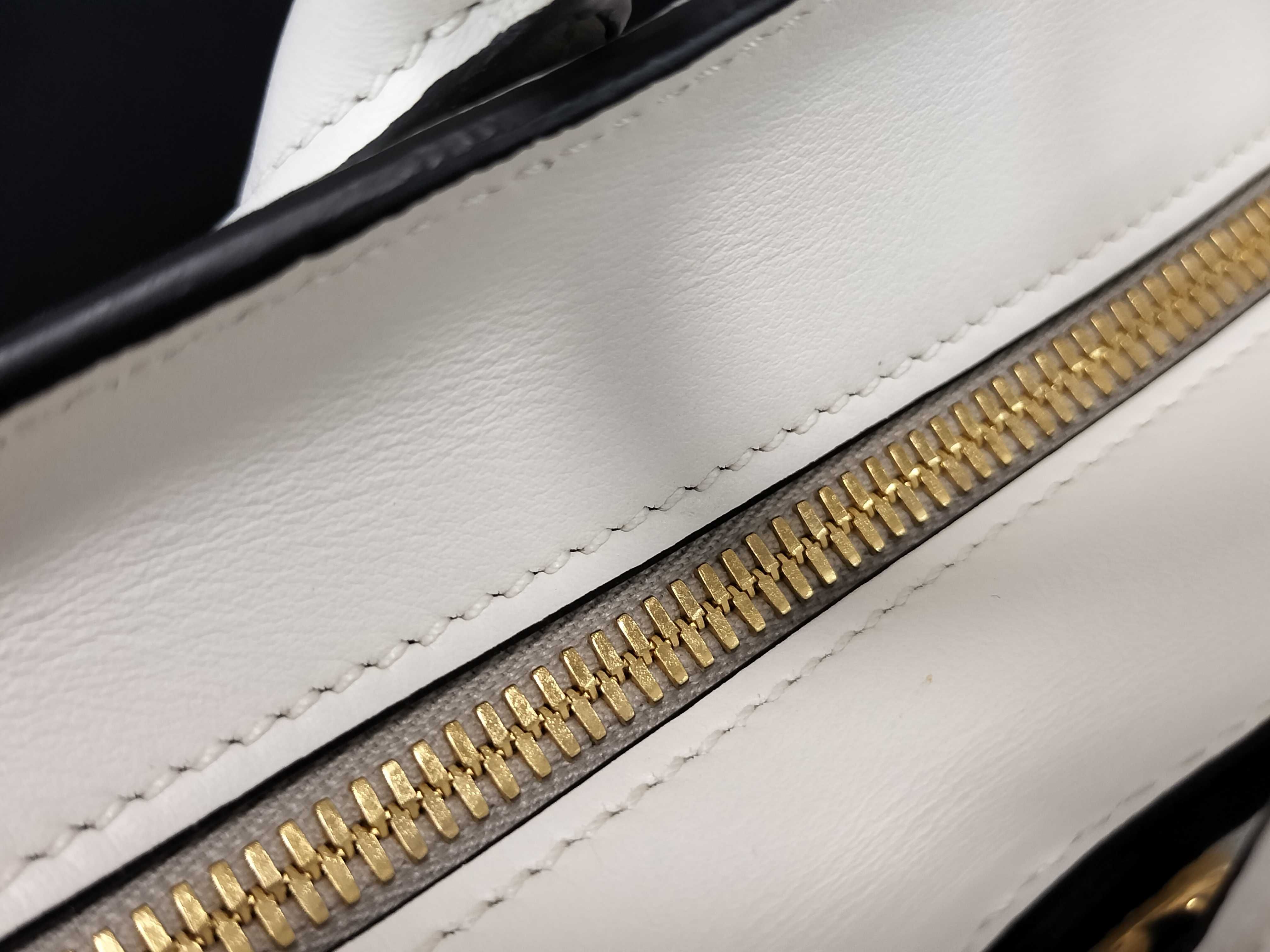 Saffiano Esplanade Leather 2-Way Handbag White 1BA045 Handbag — view 6