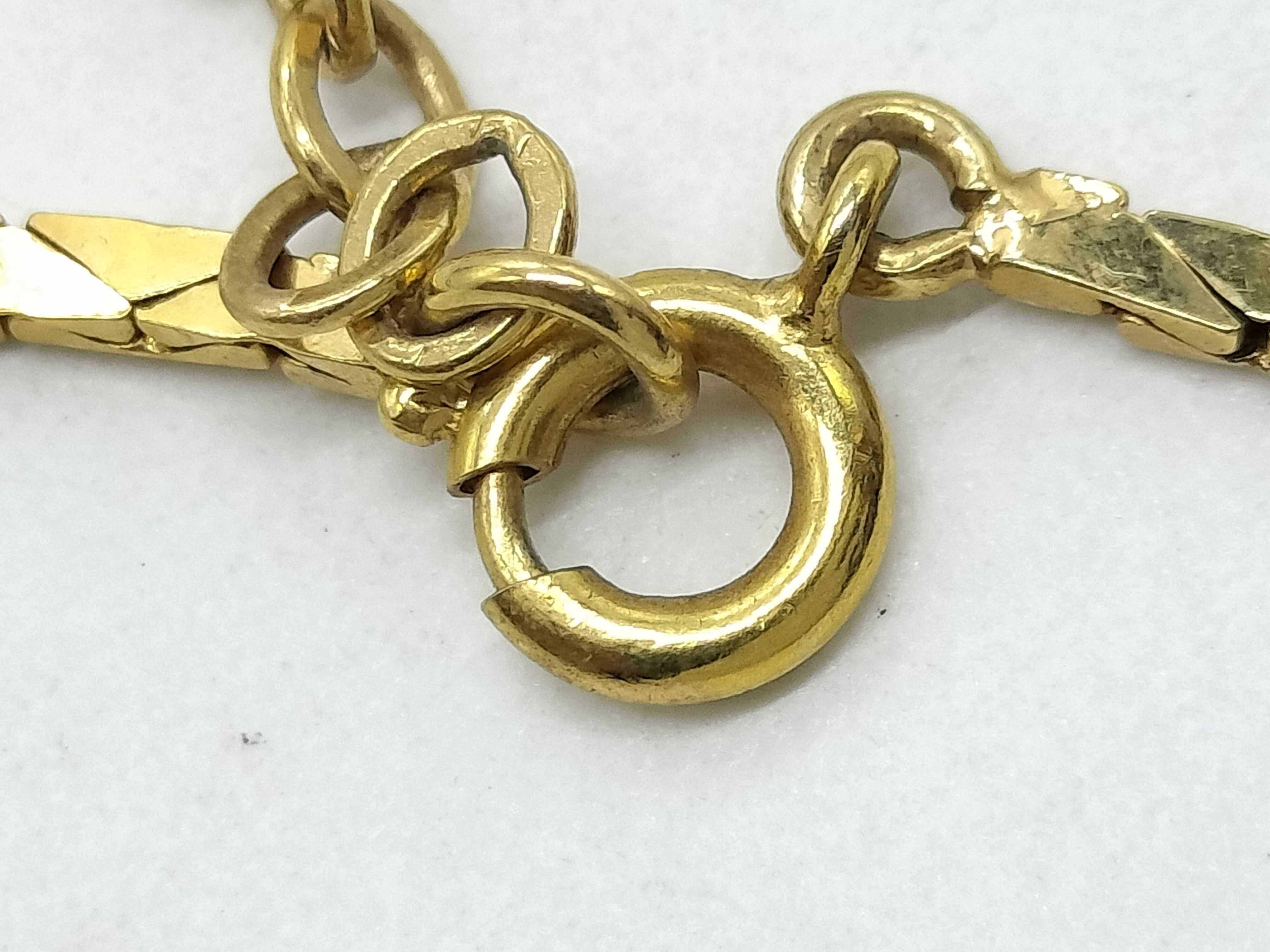 Gold Rhinestone Necklace Chr. Vintage Necklace — view 4