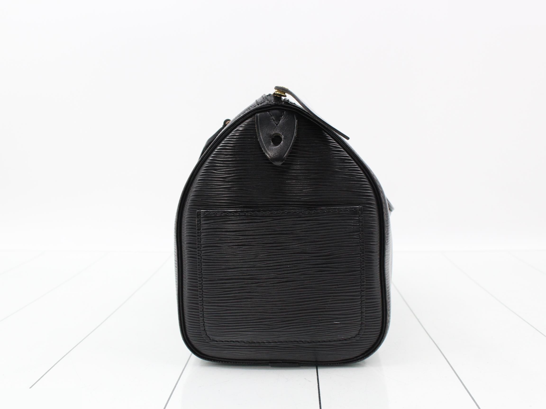 Epi Speedy 25 Noir Handbag — view 3