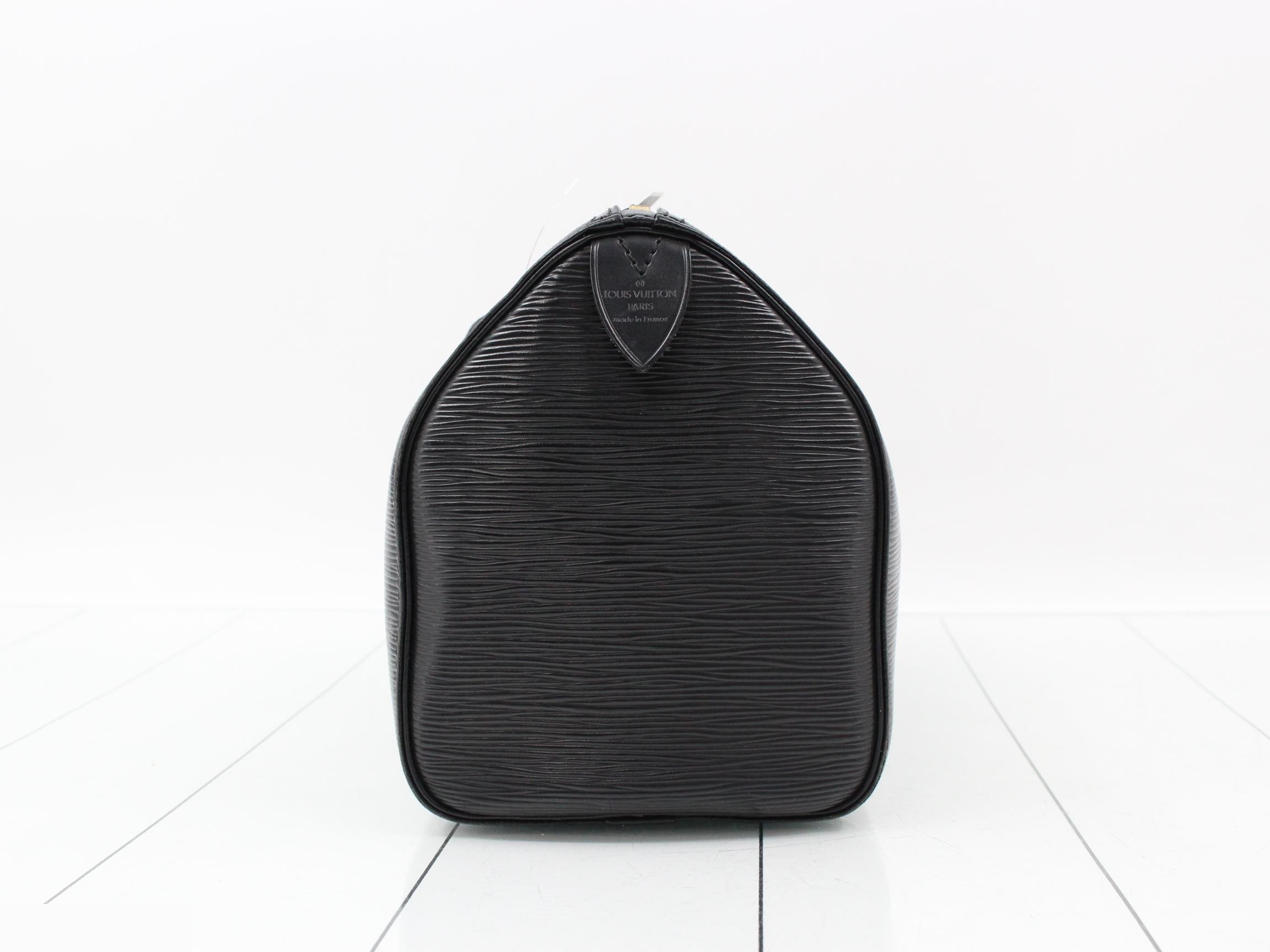 Epi Speedy 25 Noir Handbag — view 4
