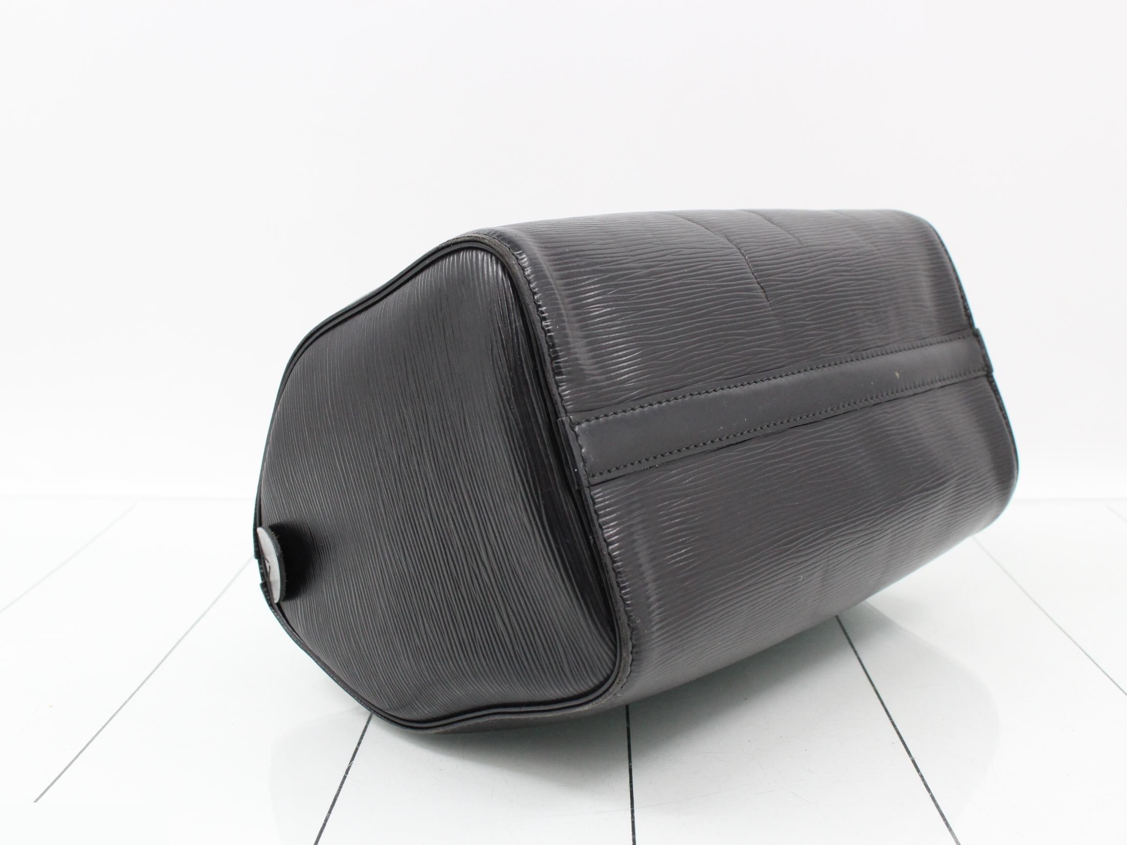 Epi Speedy 25 Noir Handbag — view 5