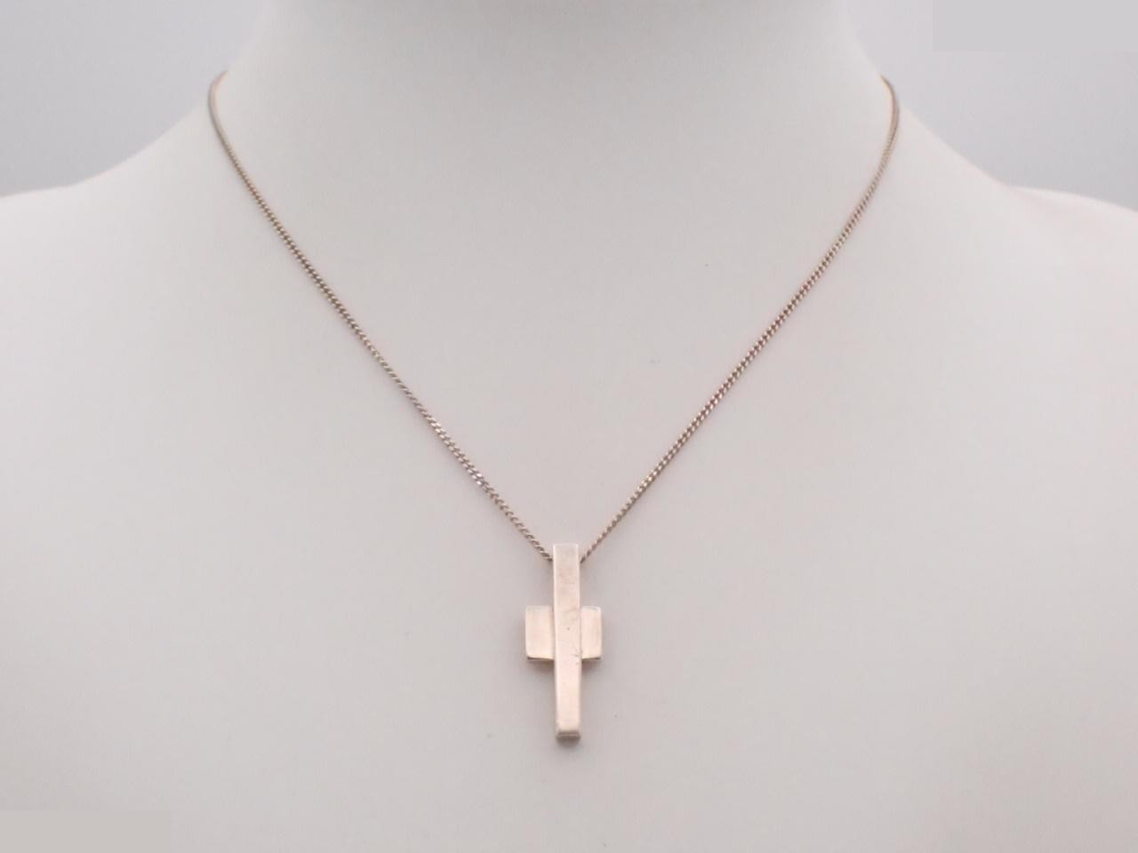 cross necklace, SV925 / total weight 7.8g, aftermarket clasp. — view 3