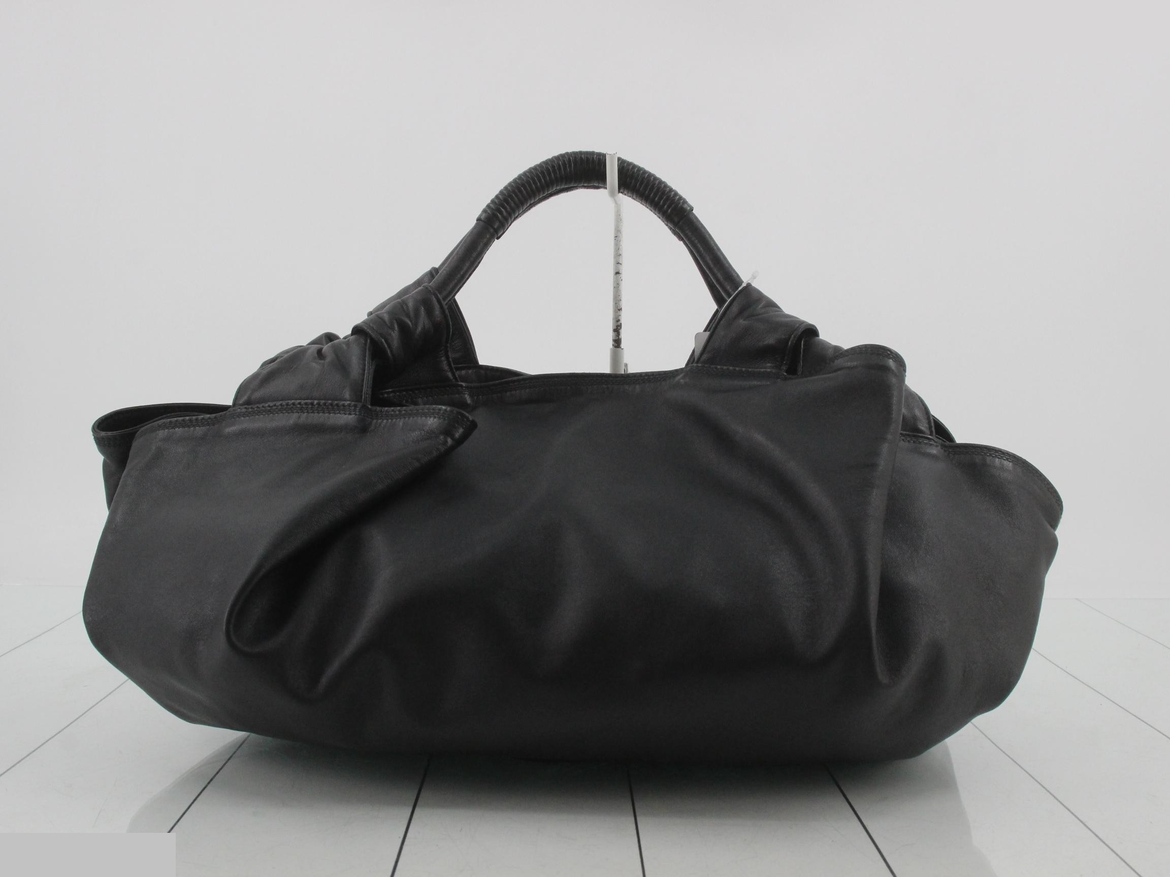 handbag, Nappa Aire, black leather — view 2