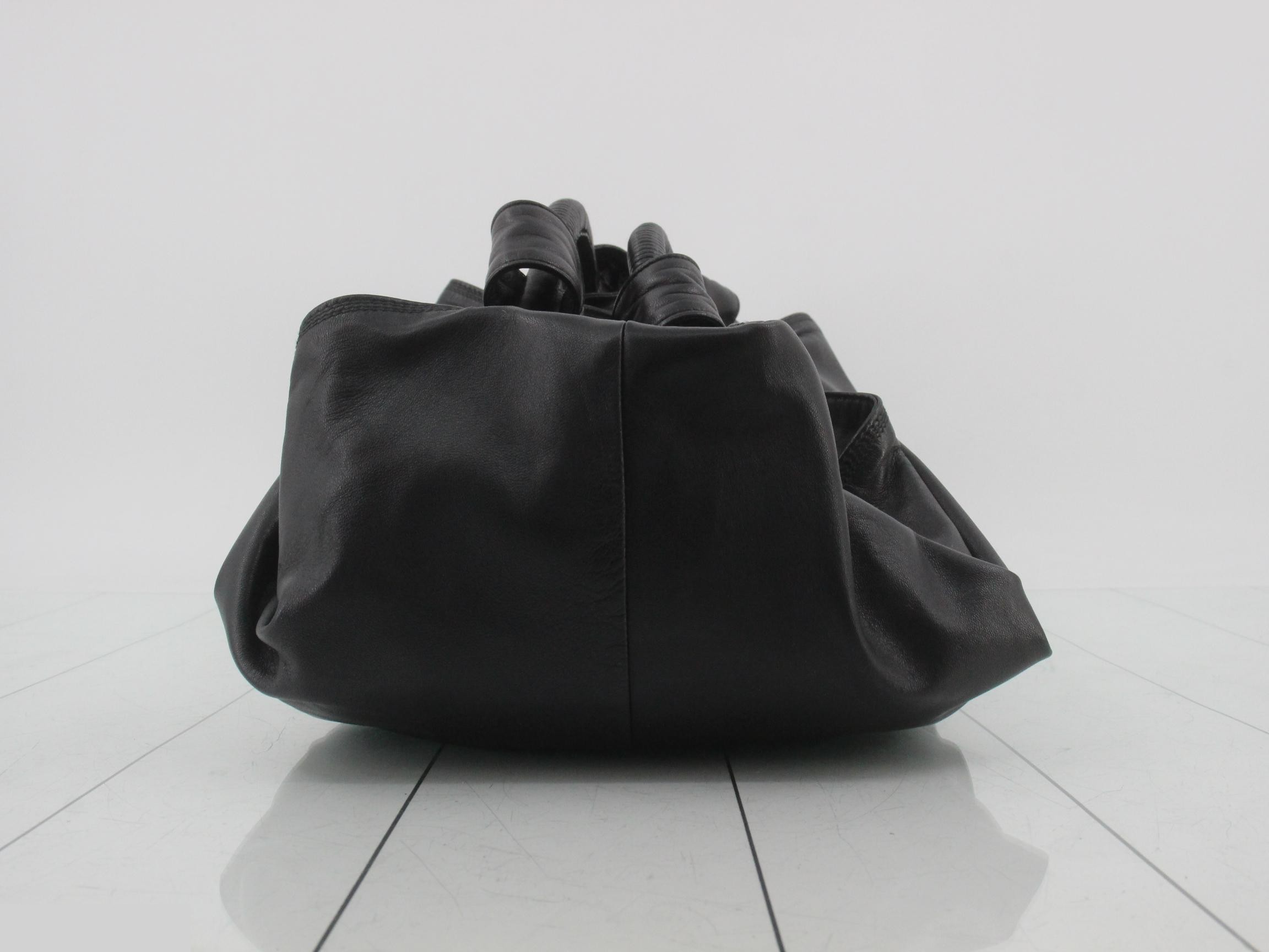 handbag, Nappa Aire, black leather — view 3