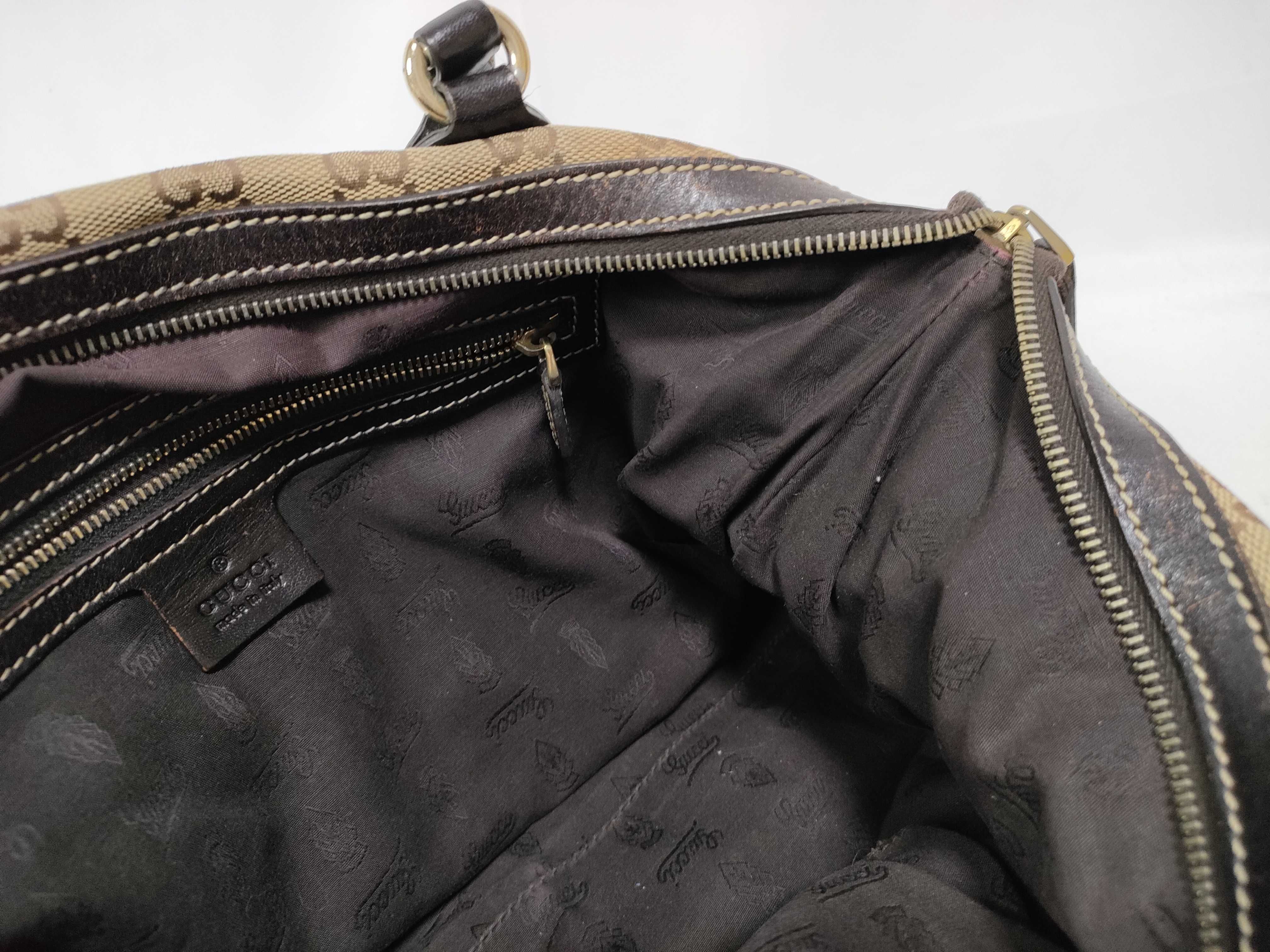 Brown Canvas Vintage Horsebit Buckle Skiing Shoulder Bag (Handbag) — view 14