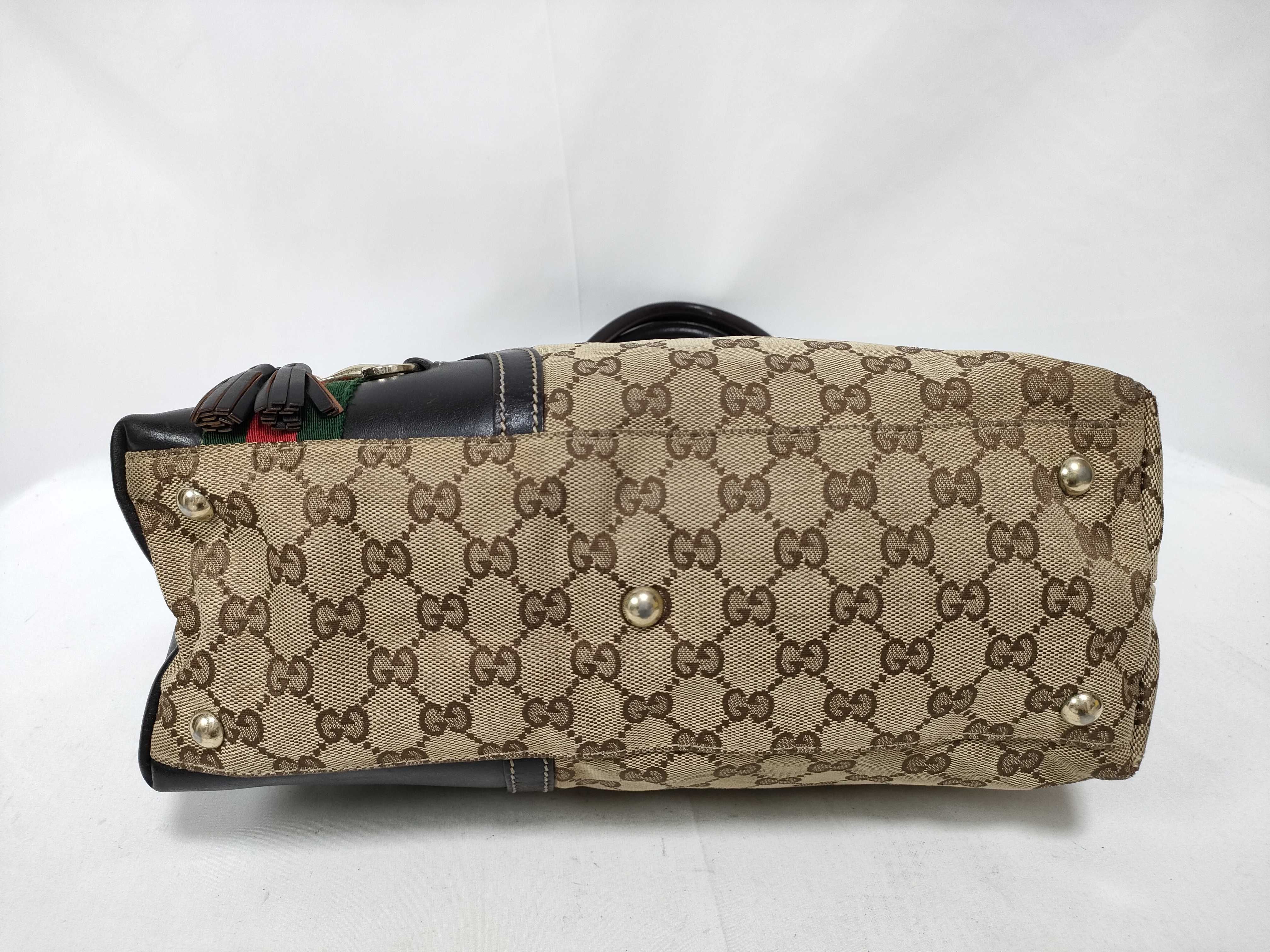 Brown Canvas Vintage Horsebit Buckle Skiing Shoulder Bag (Handbag) — view 3