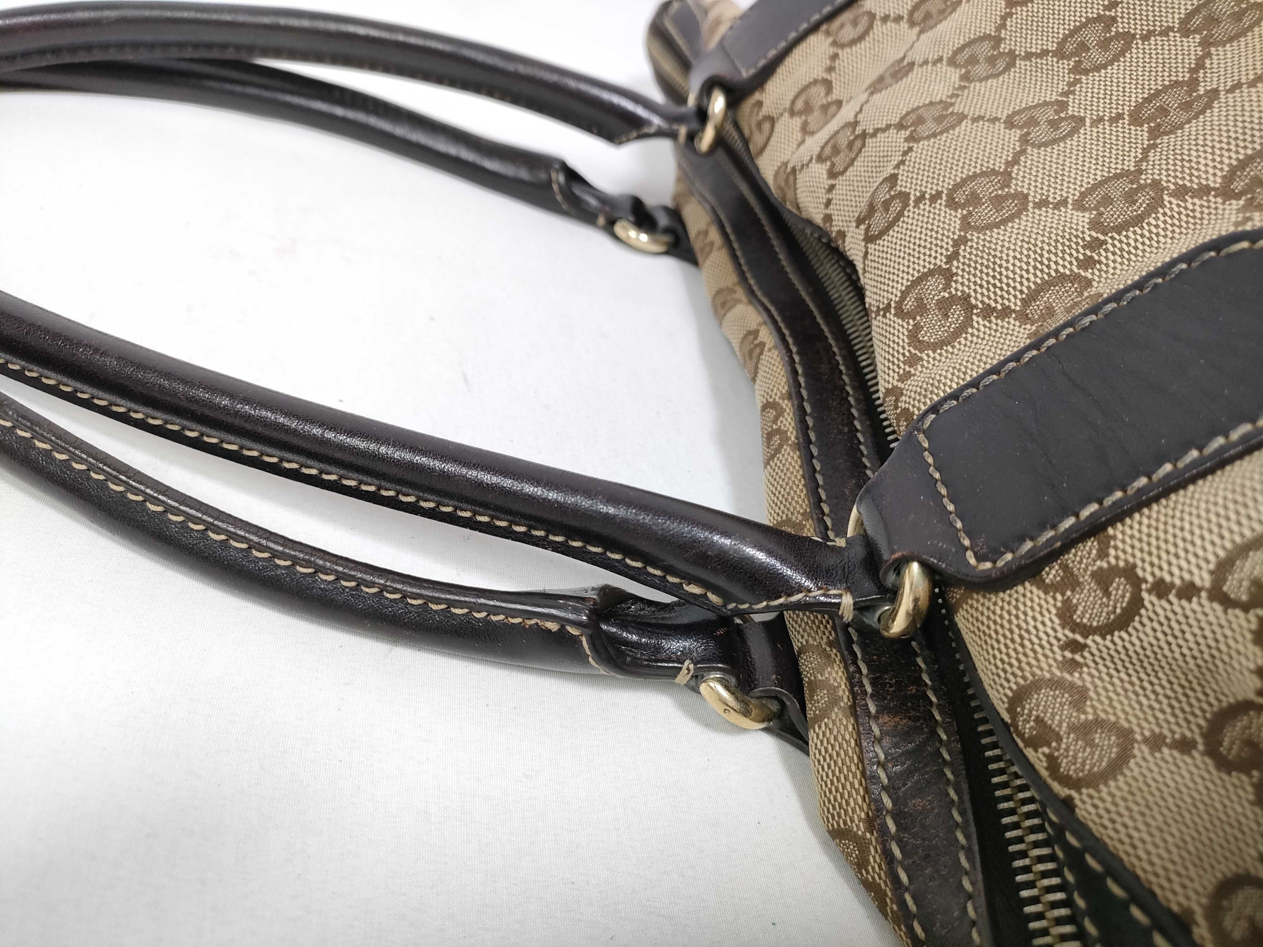 Brown Canvas Vintage Horsebit Buckle Skiing Shoulder Bag (Handbag) — view 8