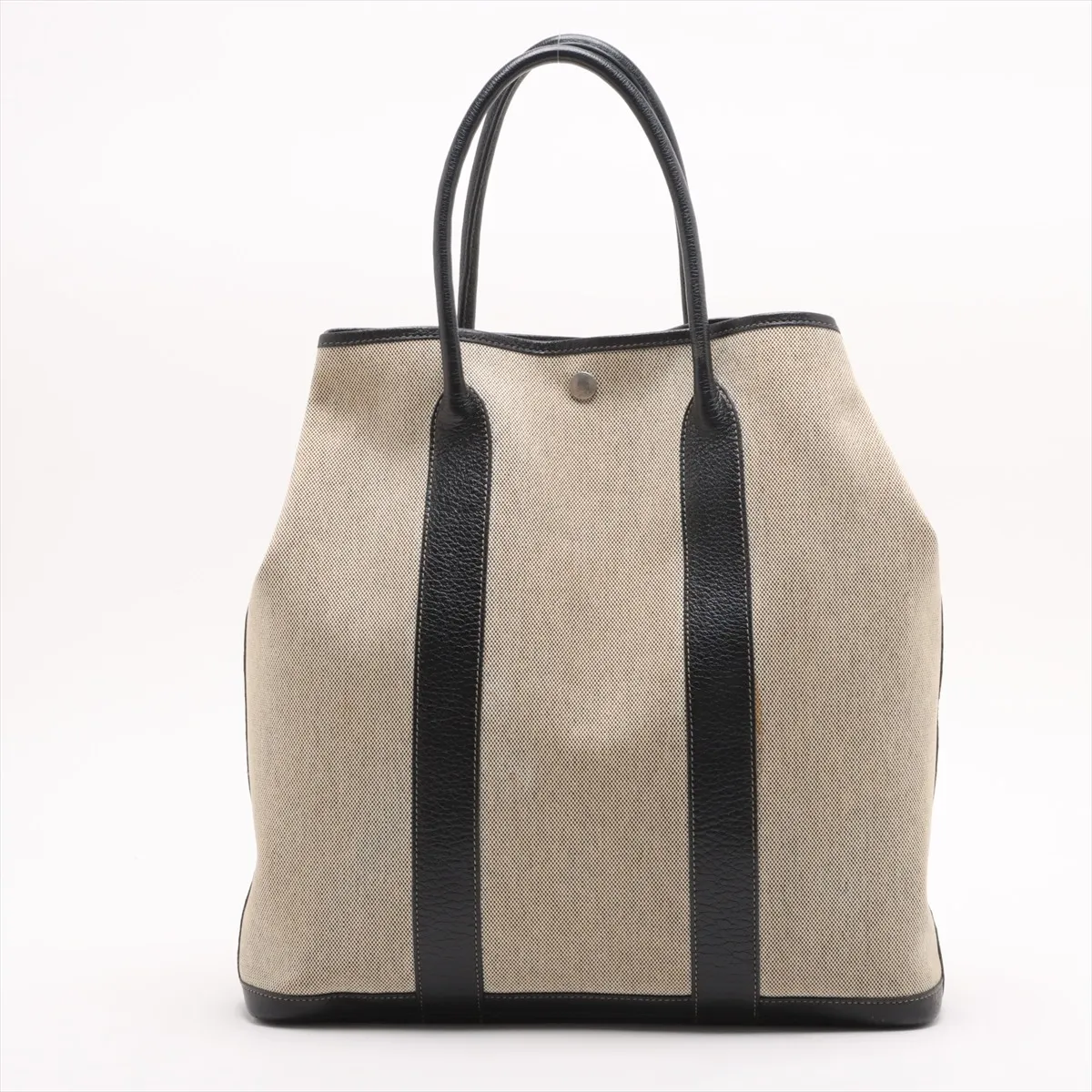 Garden File MM Toile Ash x Buffle Beige x Black Silver Hardware H:2004 — view 2