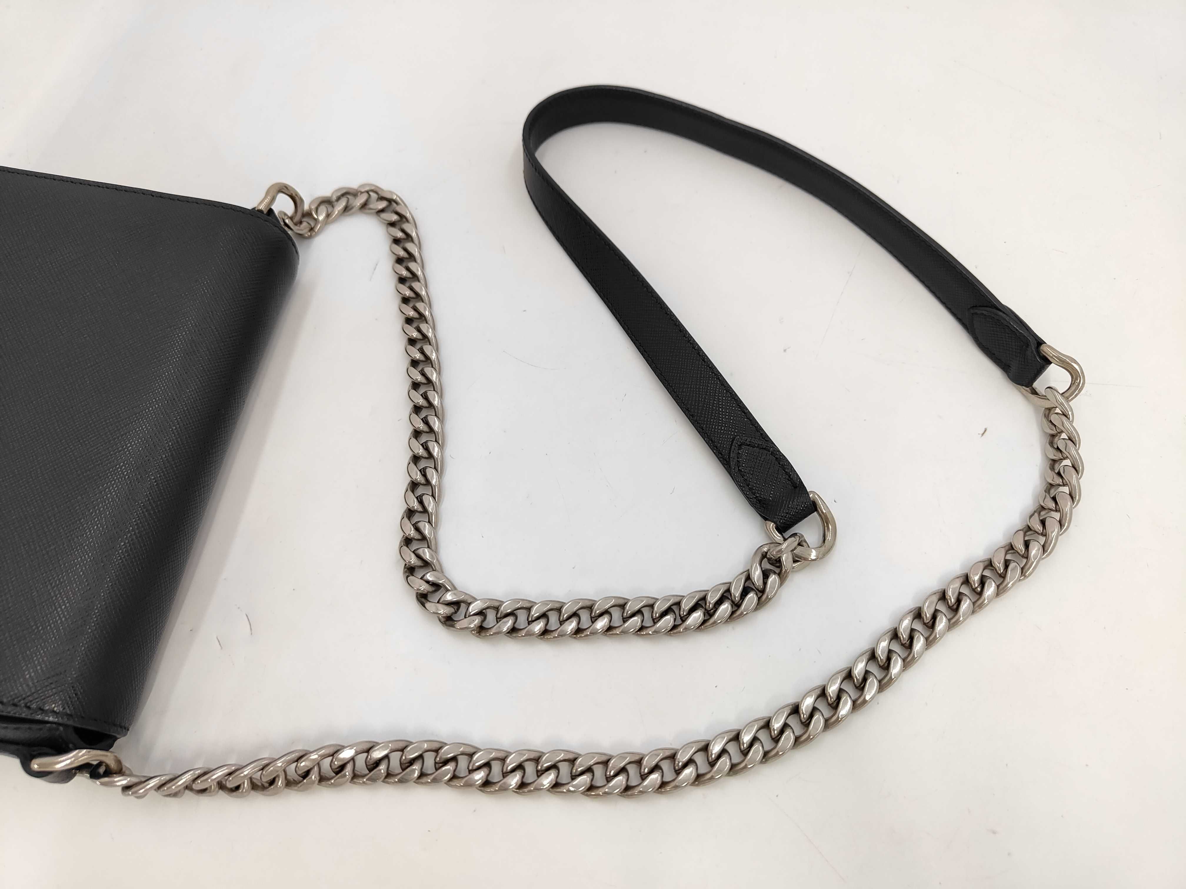 Saffiano Leather Black Shoulder Bag — view 5