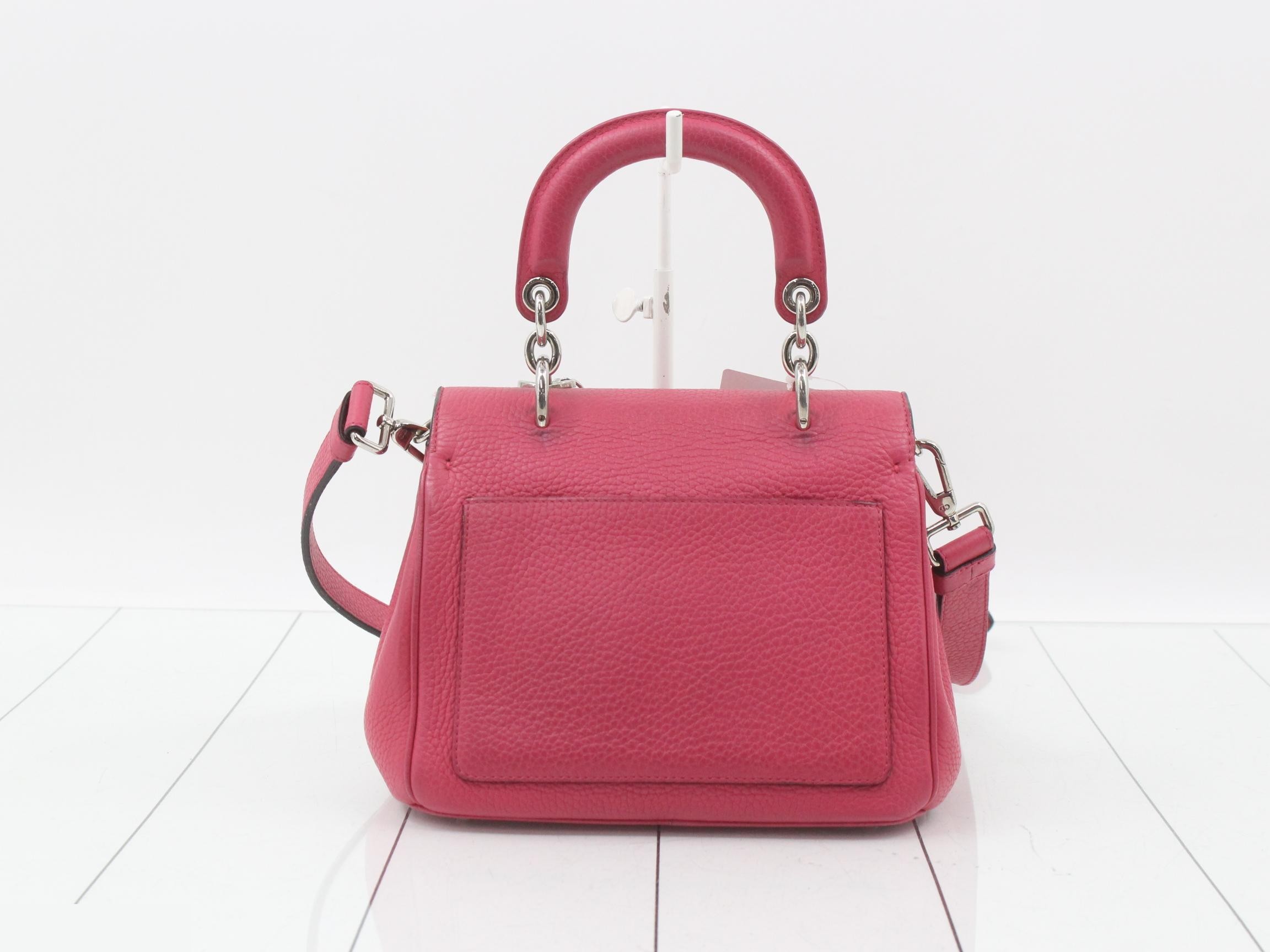 Be Dior Leather 2-Way Shoulder/Handbag, Pink — view 2