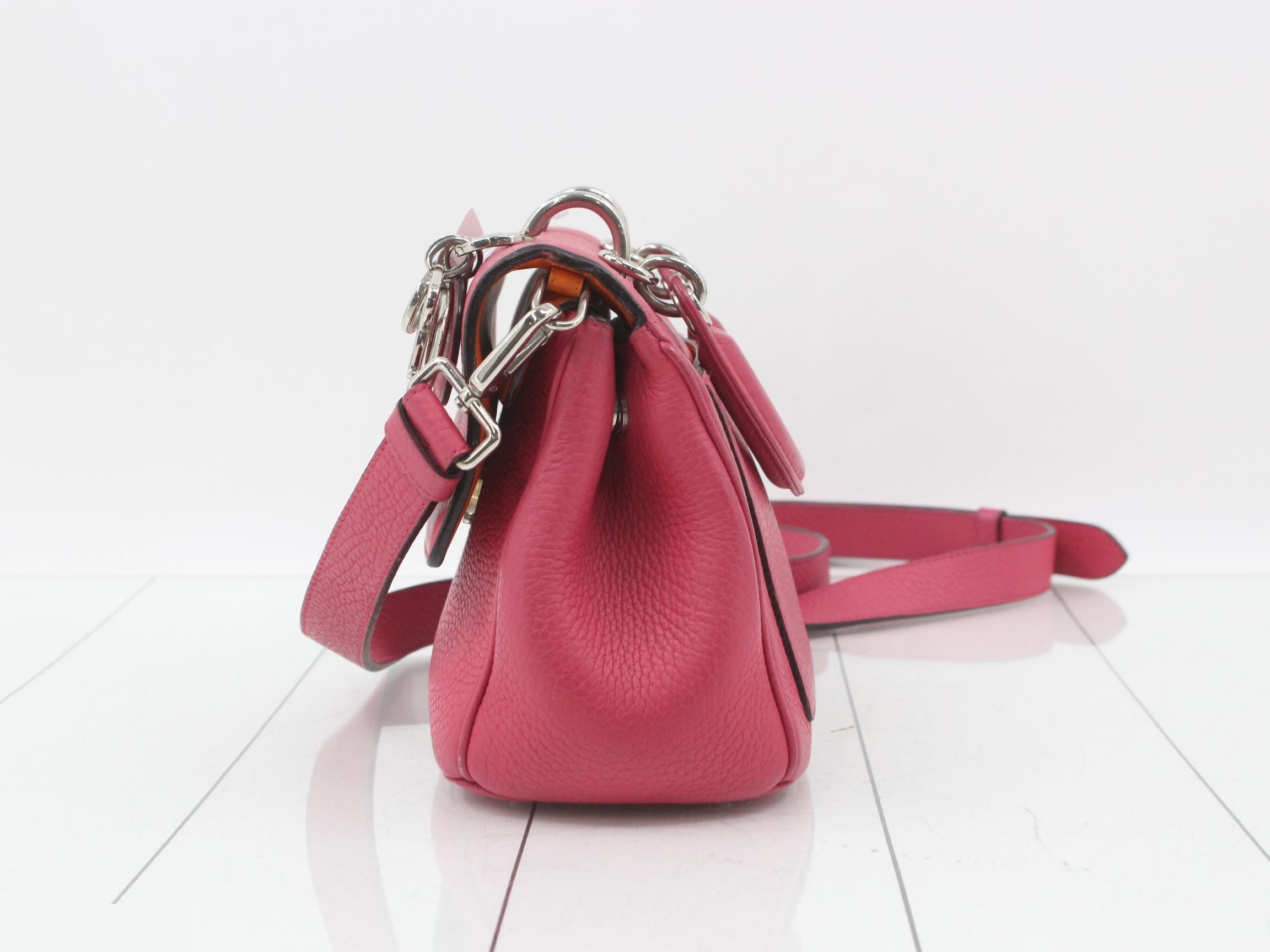 Be Dior Leather 2-Way Shoulder/Handbag, Pink — view 3