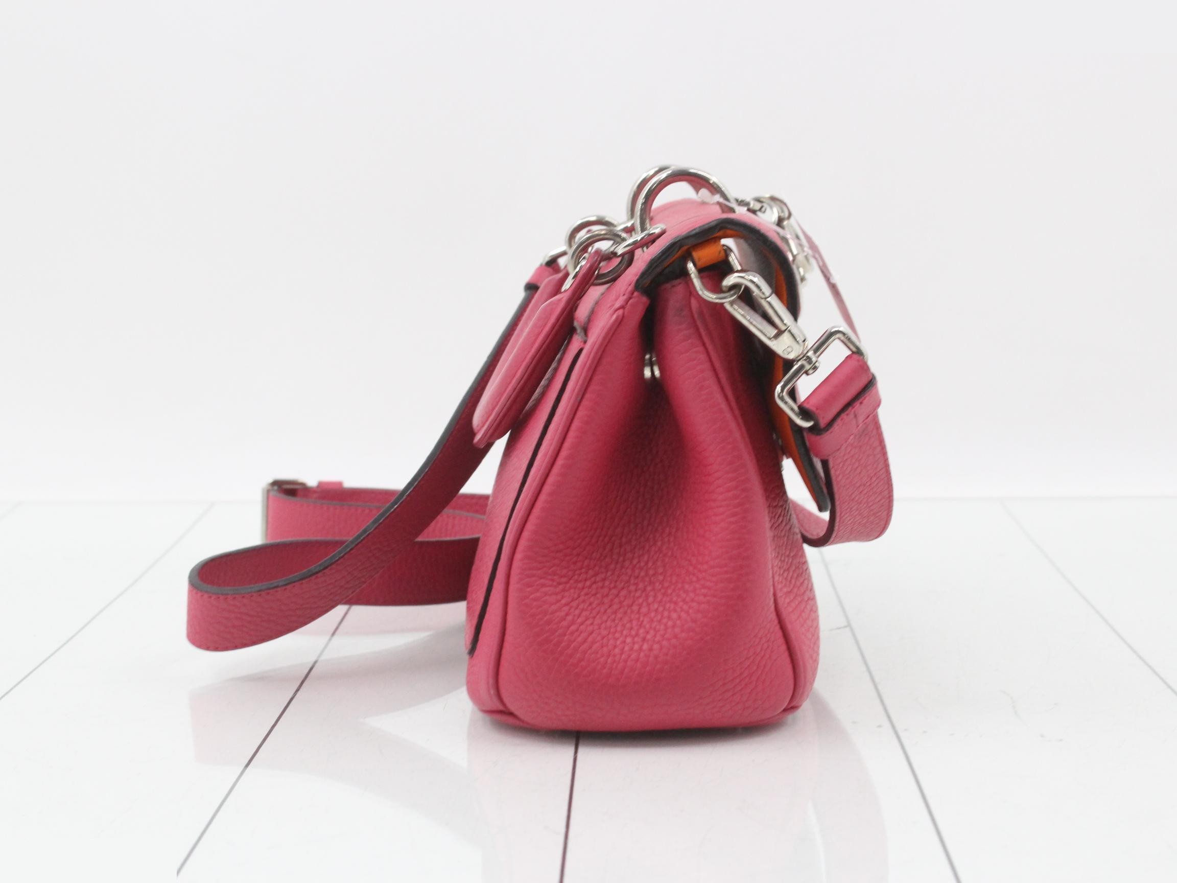 Be Dior Leather 2-Way Shoulder/Handbag, Pink — view 4