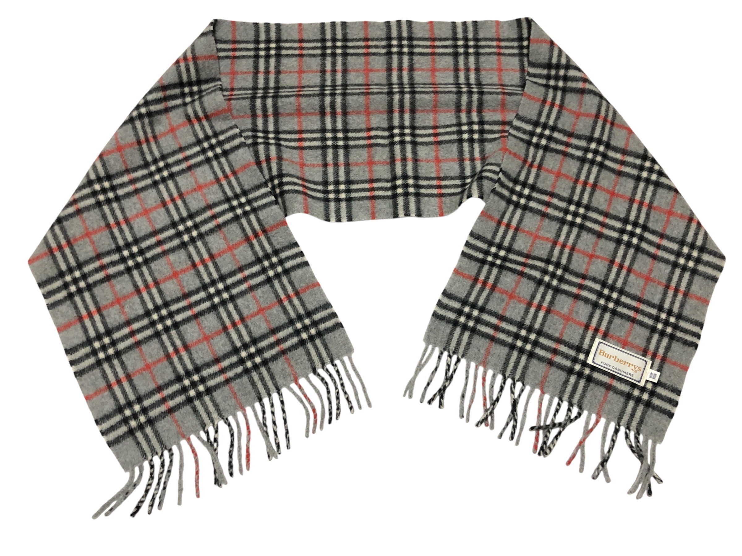 scarf, check pattern, 100% cashmere. — view 2