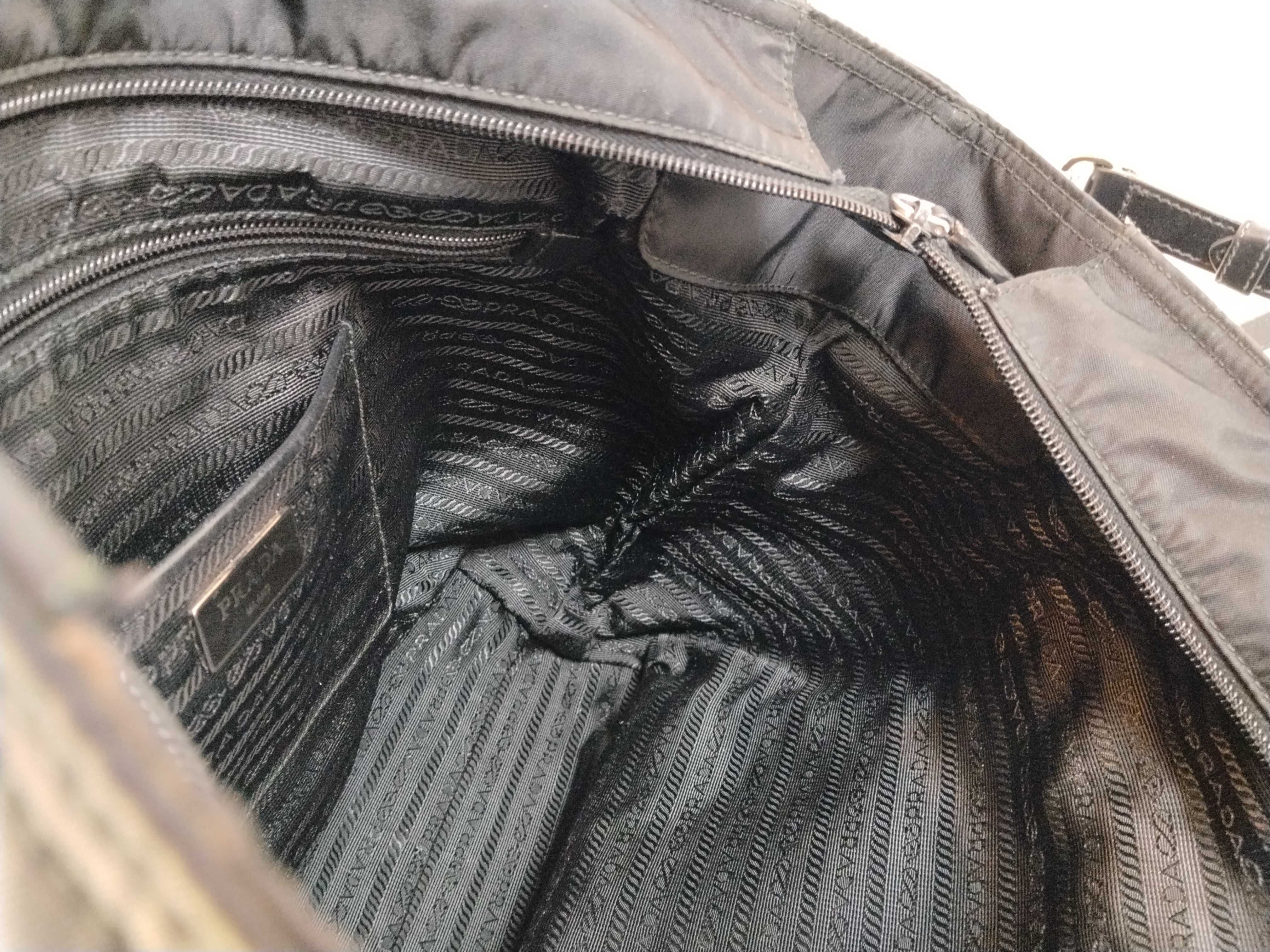 Nylon PH- Tessuto Black Nylon Zip Tote Bag — view 11