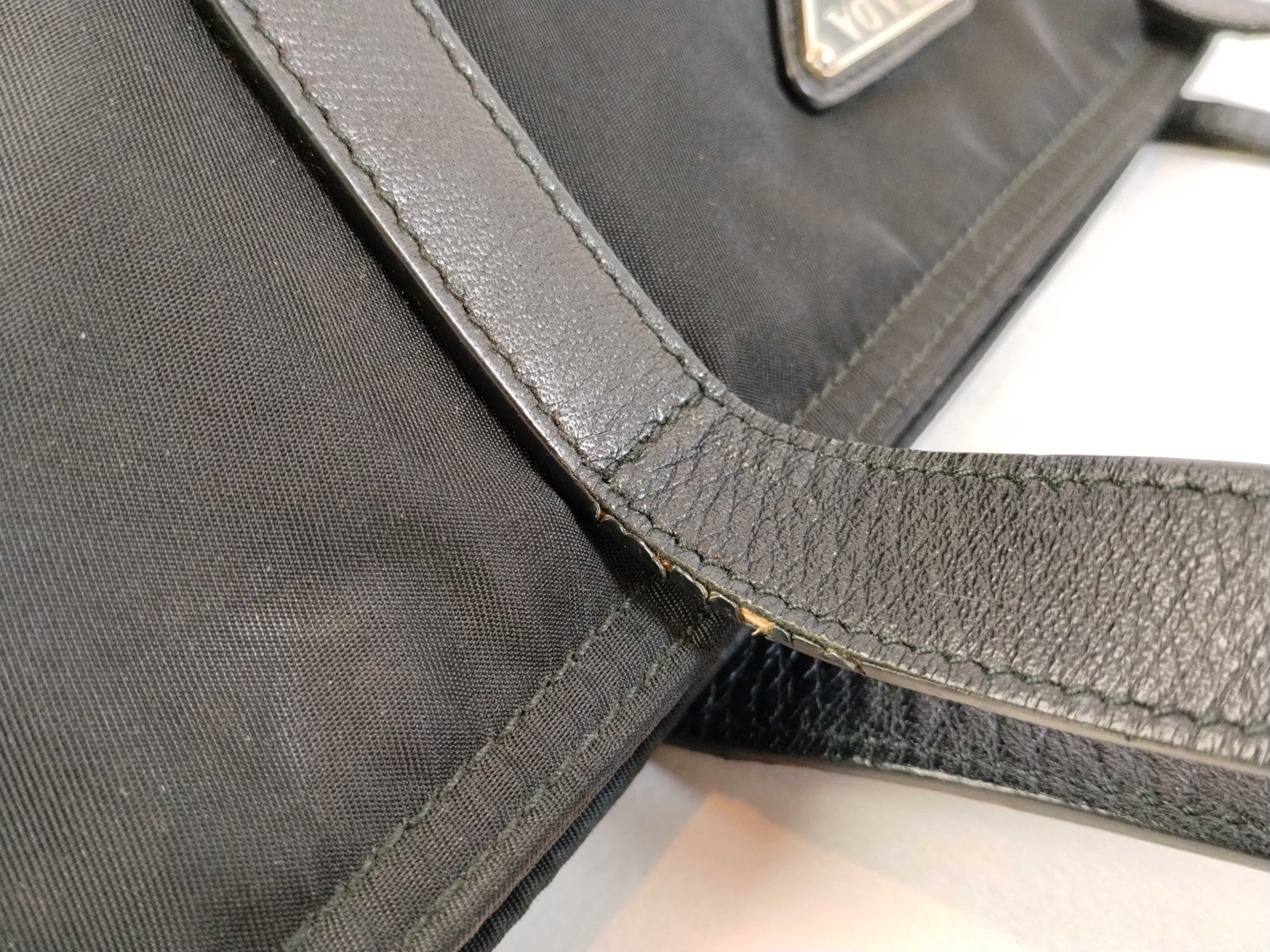 Nylon PH- Tessuto Black Nylon Zip Tote Bag — view 6