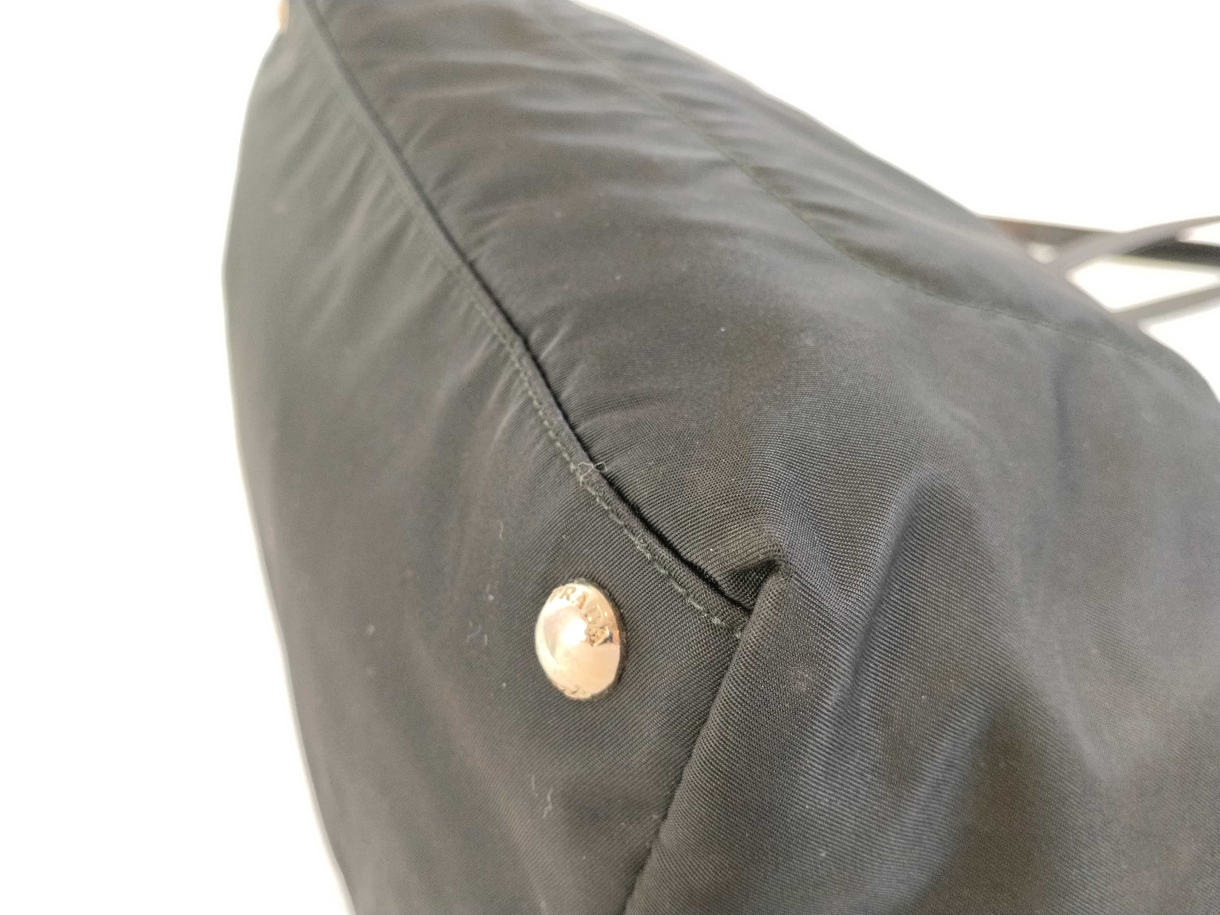 Nylon PH- Tessuto Black Nylon Zip Tote Bag — view 7