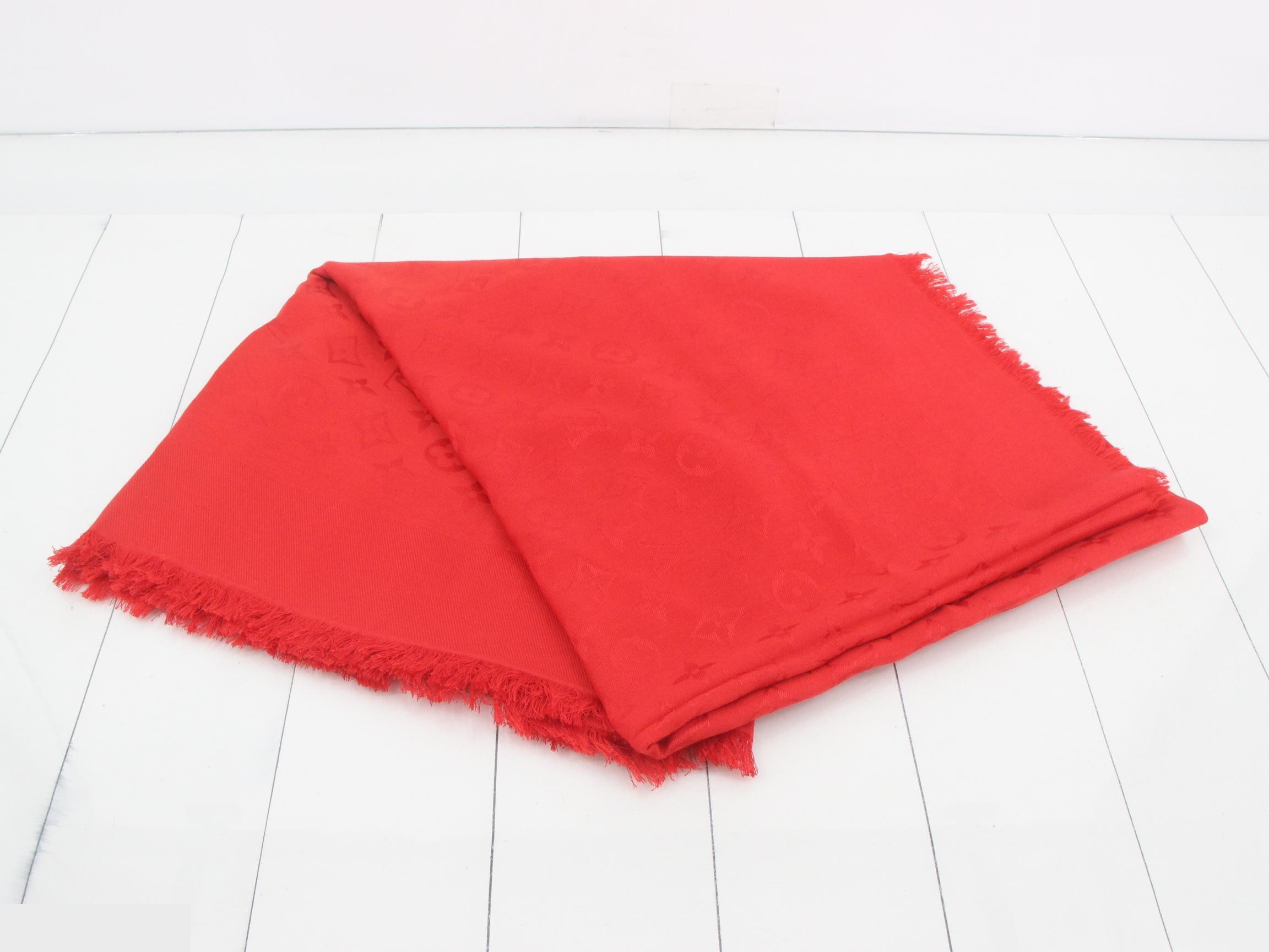 Monogram stole with tag, red. — view 3