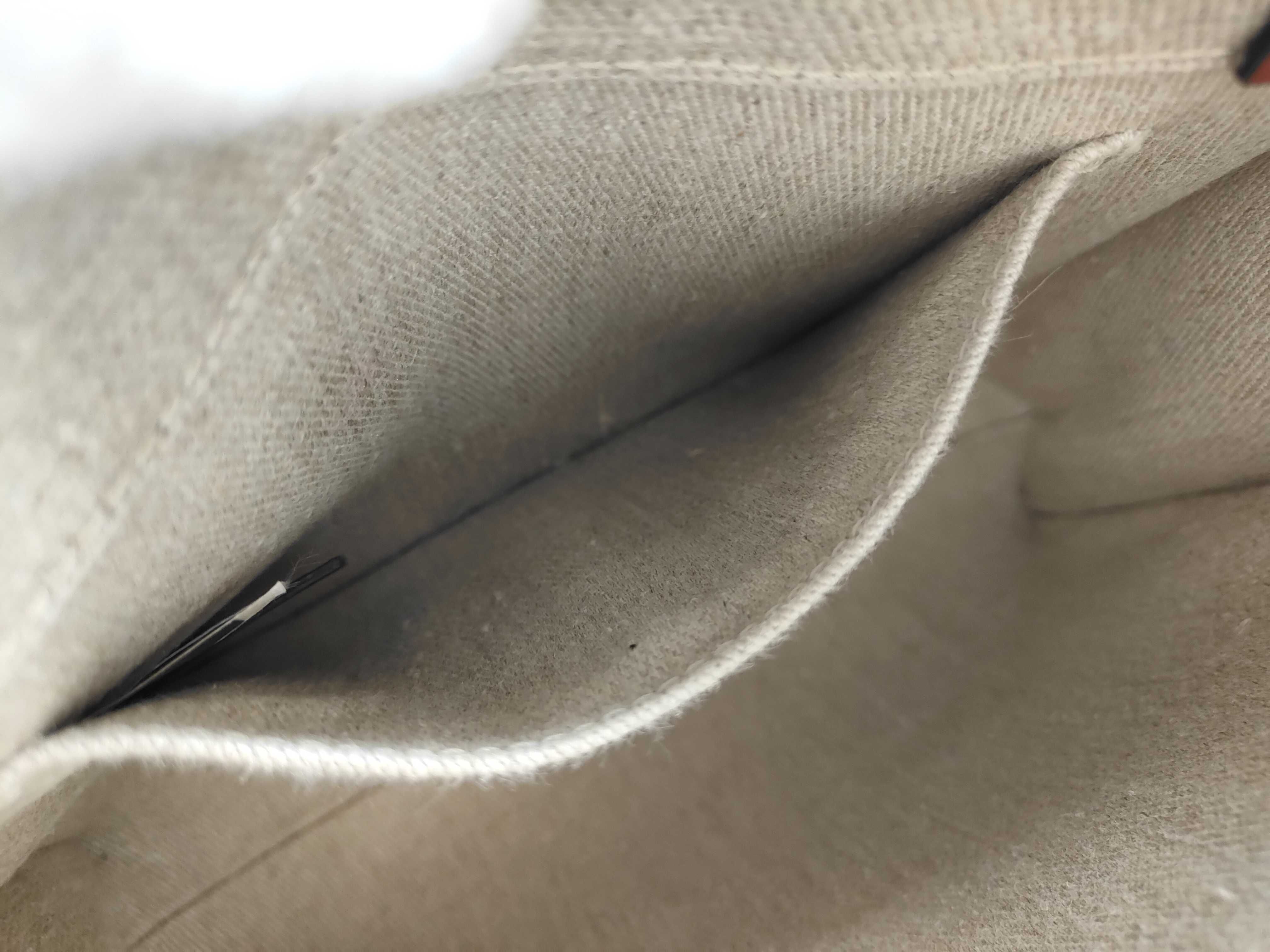 Woody Small Canvas x Leather 2-Way Handbag Beige x Brown Tote Bag — view 13