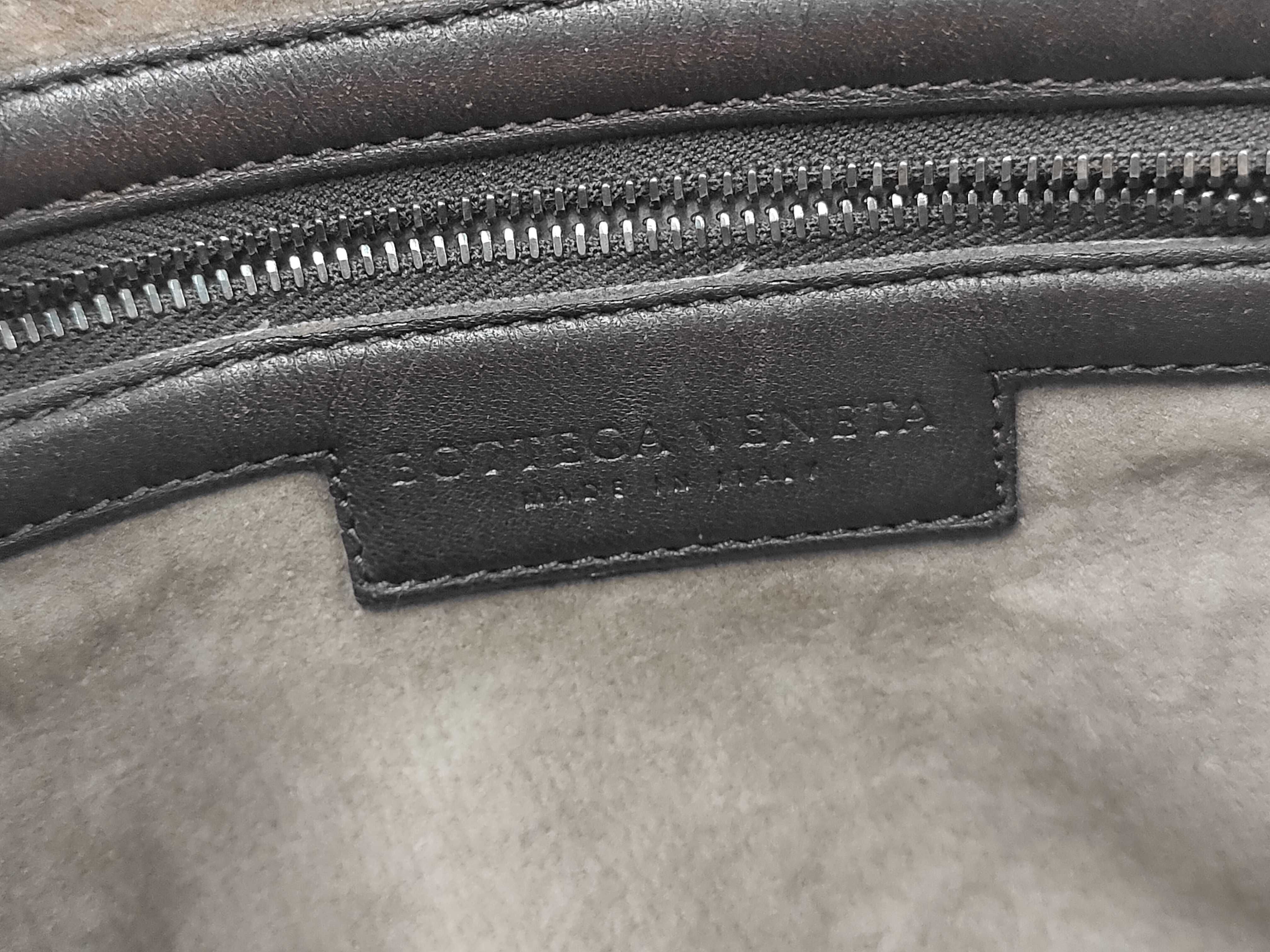 Intrecciato Shoulder Bag, Brown — view 11