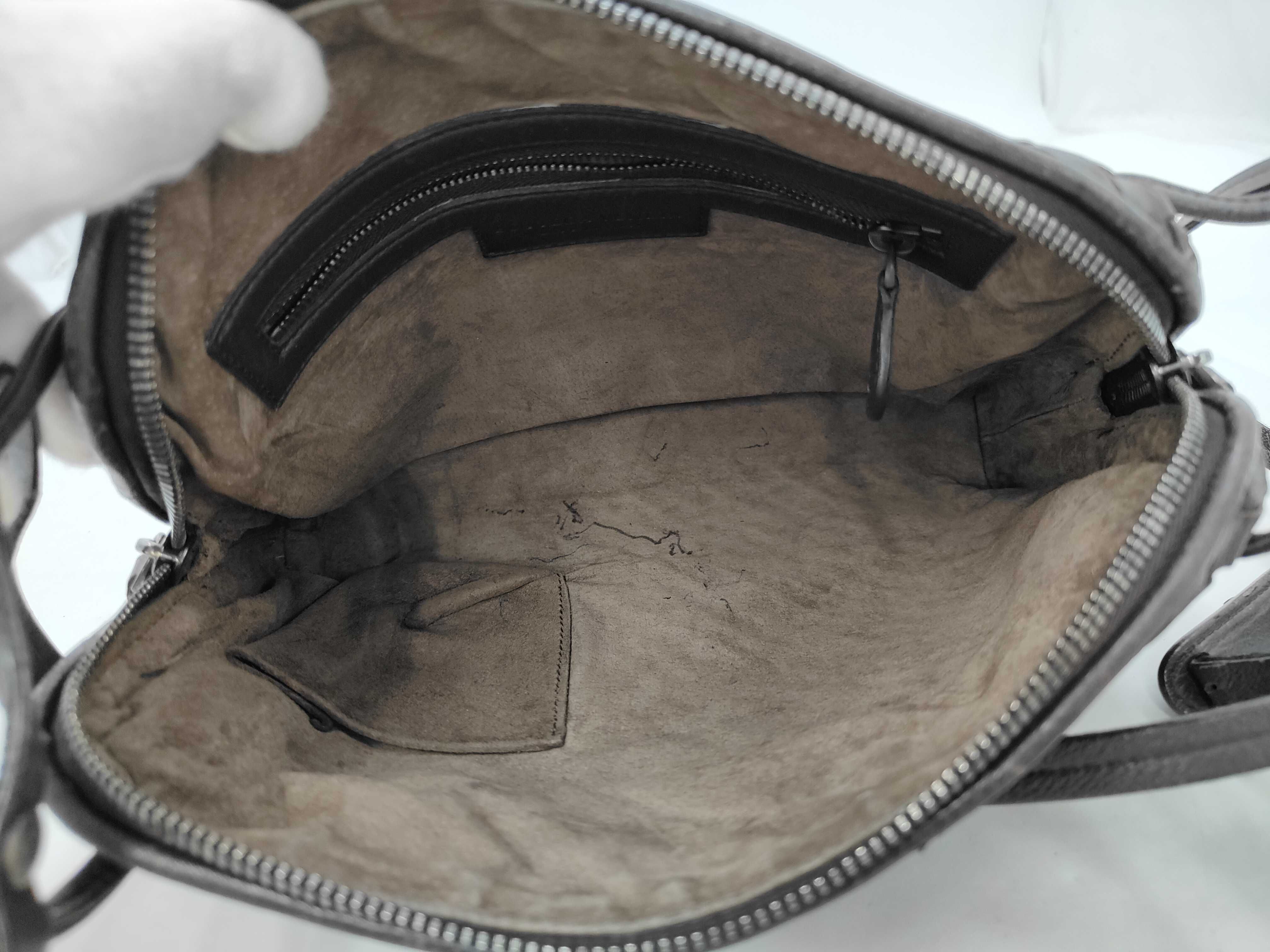 Intrecciato Shoulder Bag, Brown — view 9