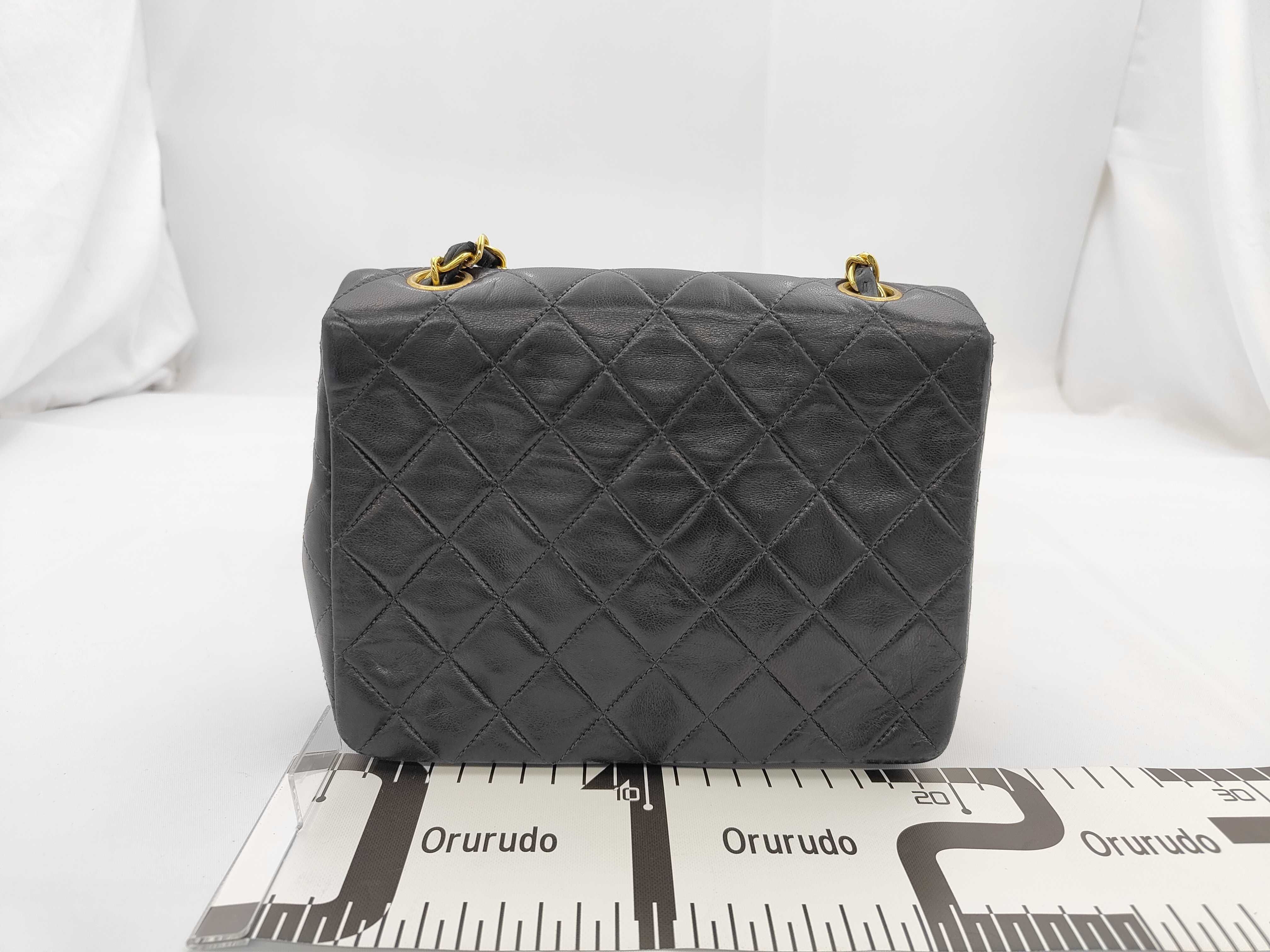 Matelassé Single Flap Lambskin Shoulder Bag with Gold Hardware and Chain, Navy — view 2