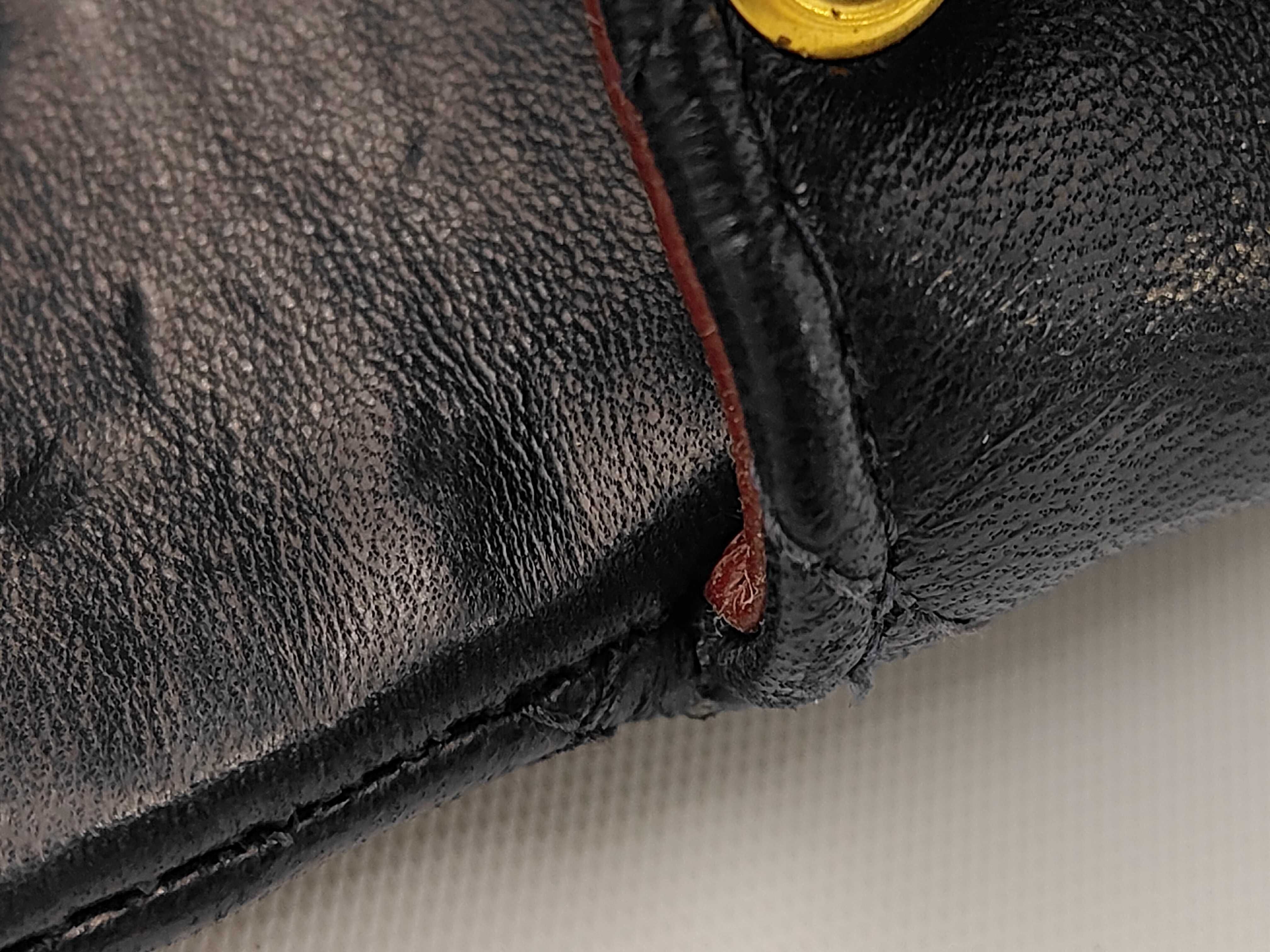 Matelassé Single Flap Lambskin Shoulder Bag with Gold Hardware and Chain, Navy — view 8