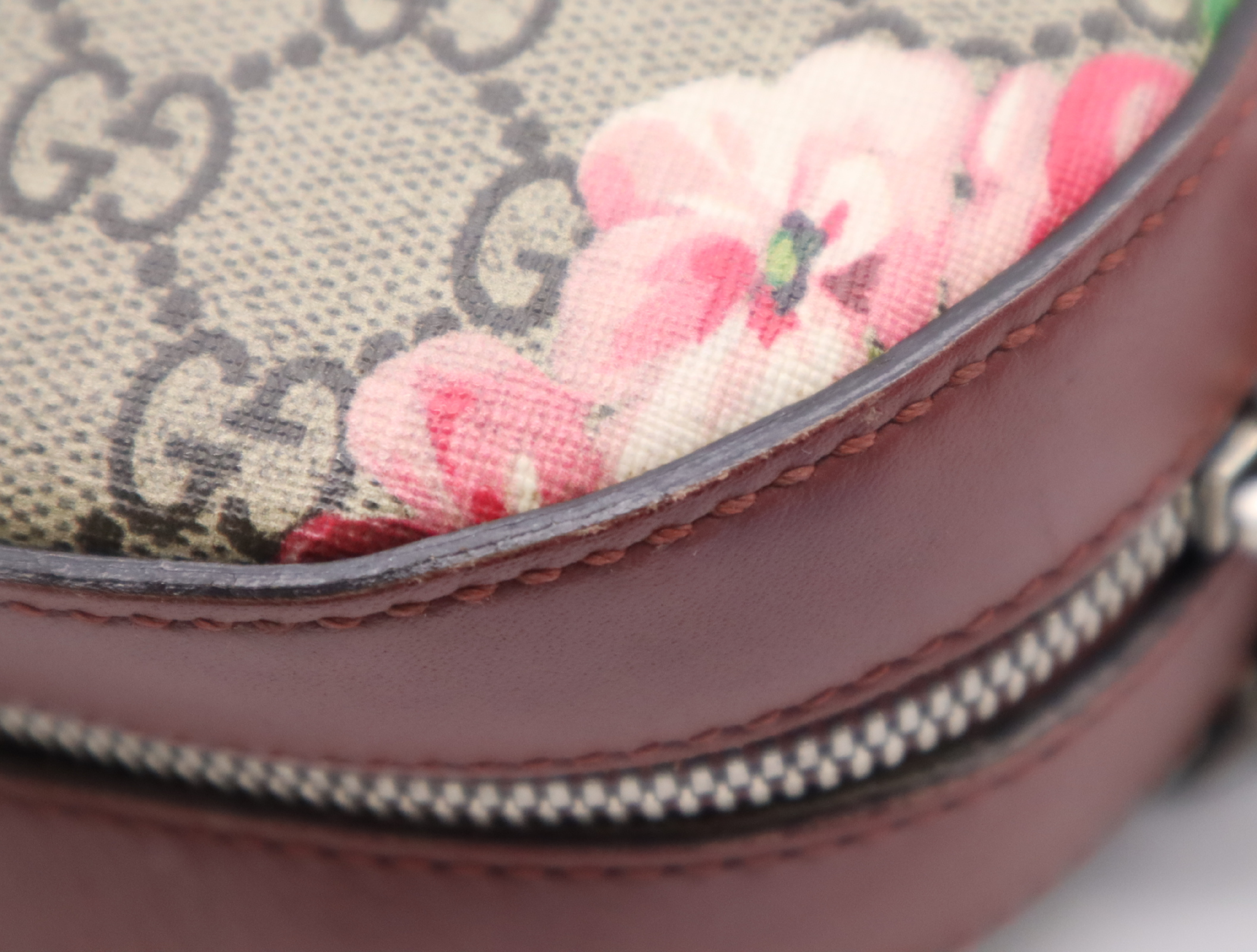 409535GG Blooms Chain Shoulder Bag, Floral Pattern, Multicolor, Brown, with Dust Bag. — view 10
