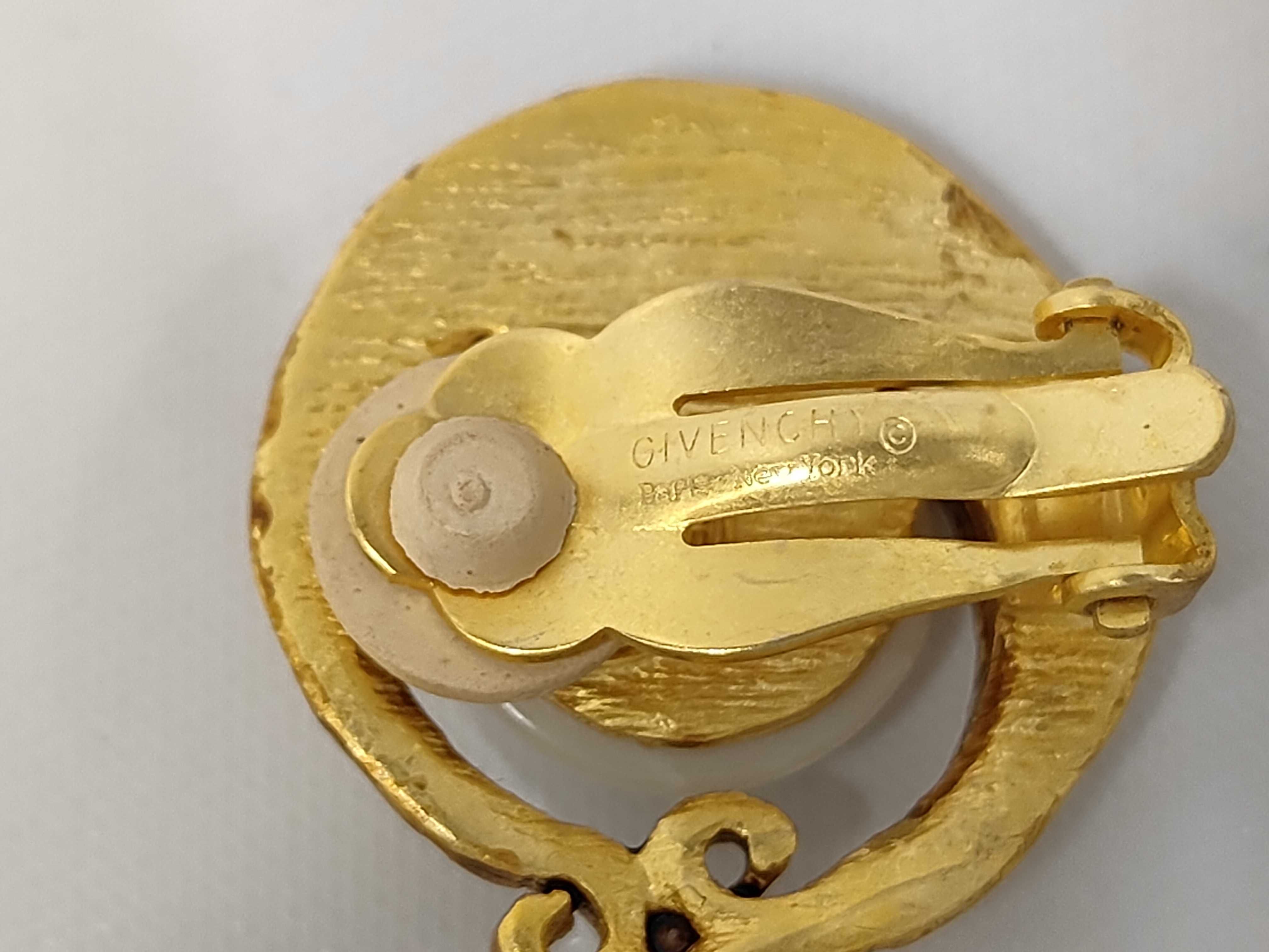 Vintage Stone Gold Earrings — view 8