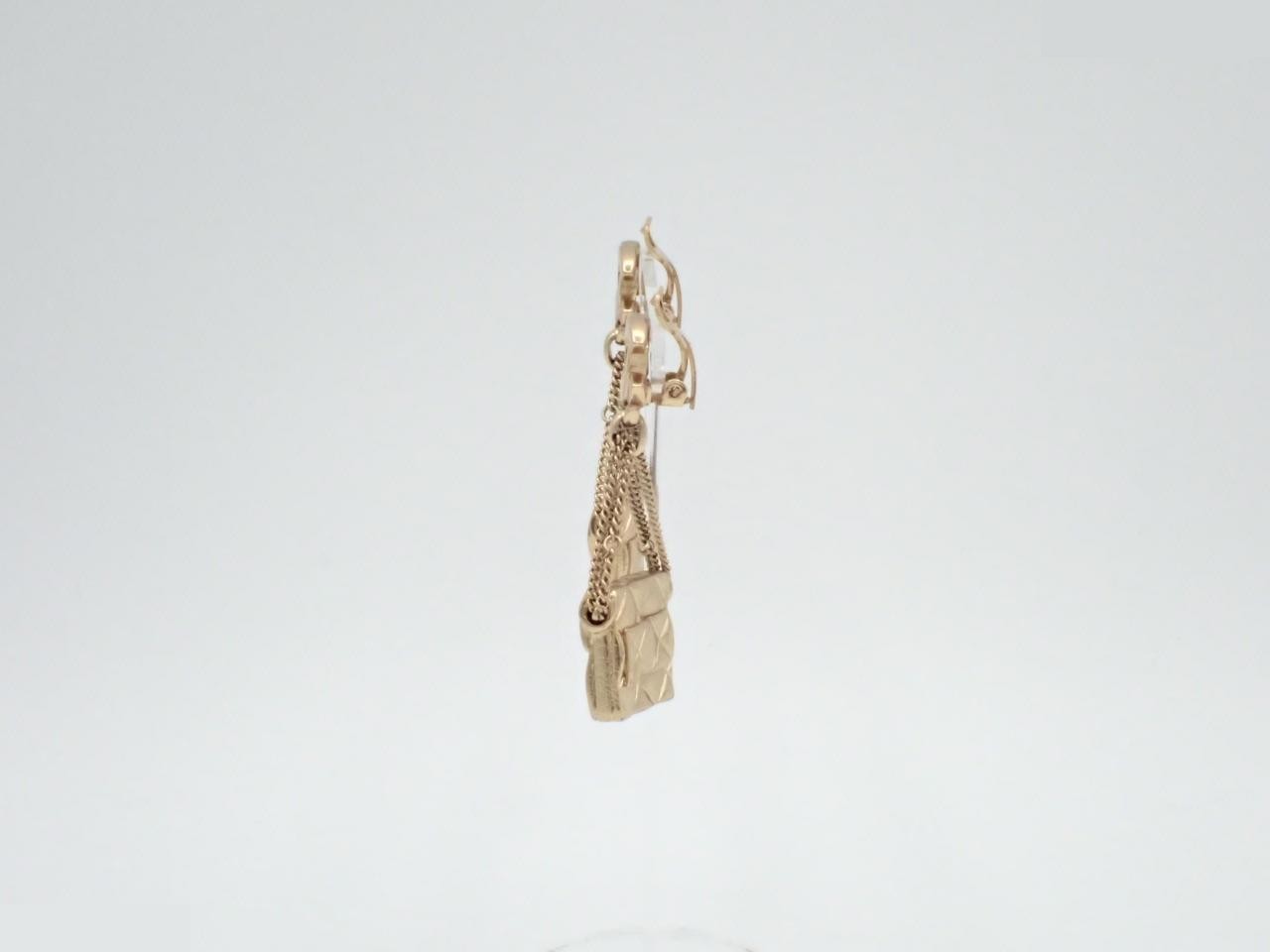 Coco Mark Bag Charm Earrings (with embellishment) 02P Gold — view 3