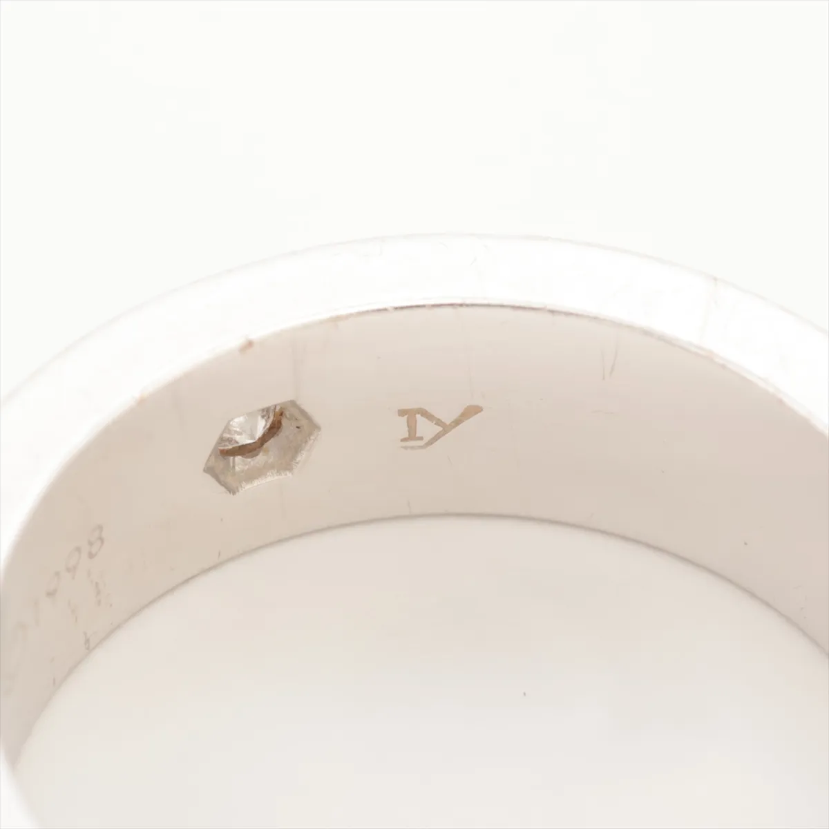 Love Half Diamond Ring, 750 (WG), 8.4g, Size 49, K93934. Box interior shows — view 5