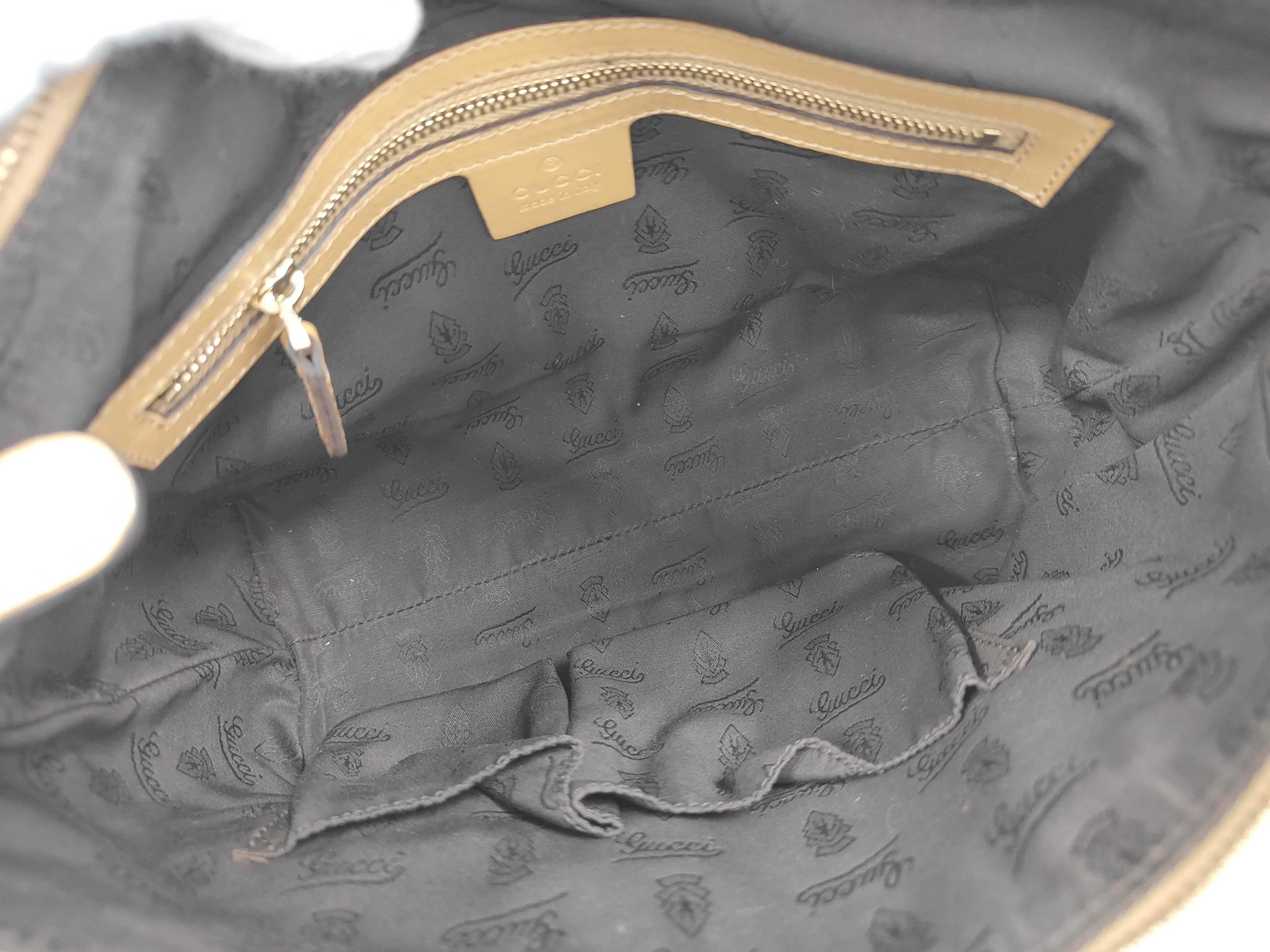 handbag, leather and canvas, GG pattern, Sherry line, Horsebit. — view 8
