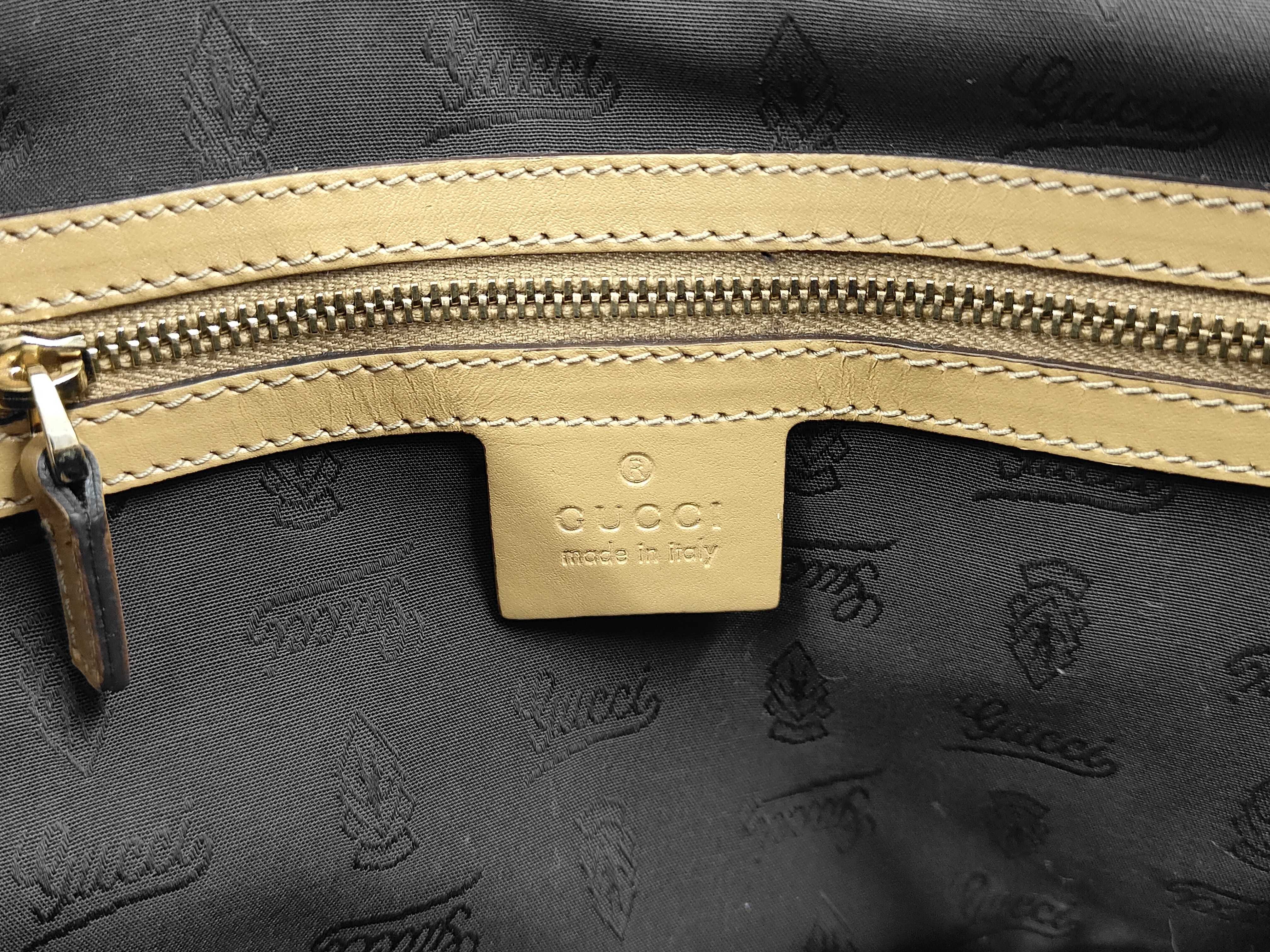 handbag, leather and canvas, GG pattern, Sherry line, Horsebit. — view 9