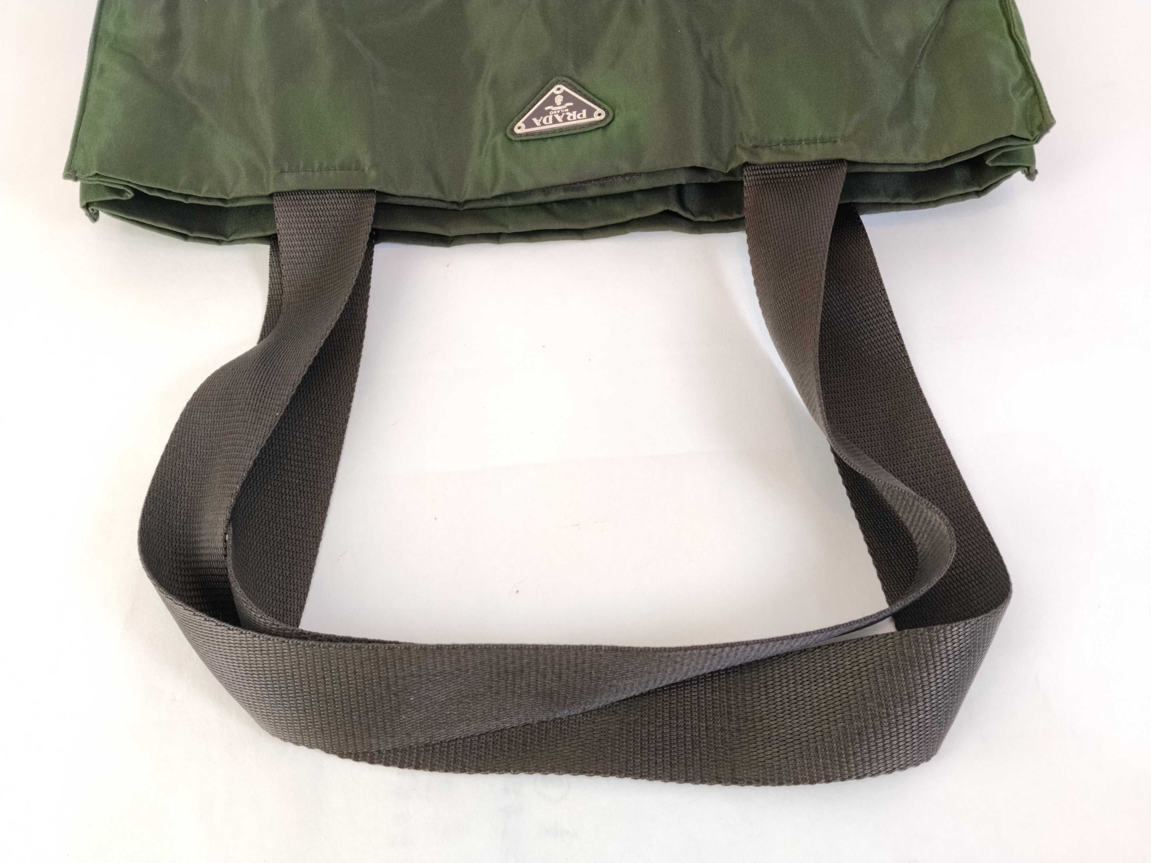 nylon tote bag, green tote bag — view 3