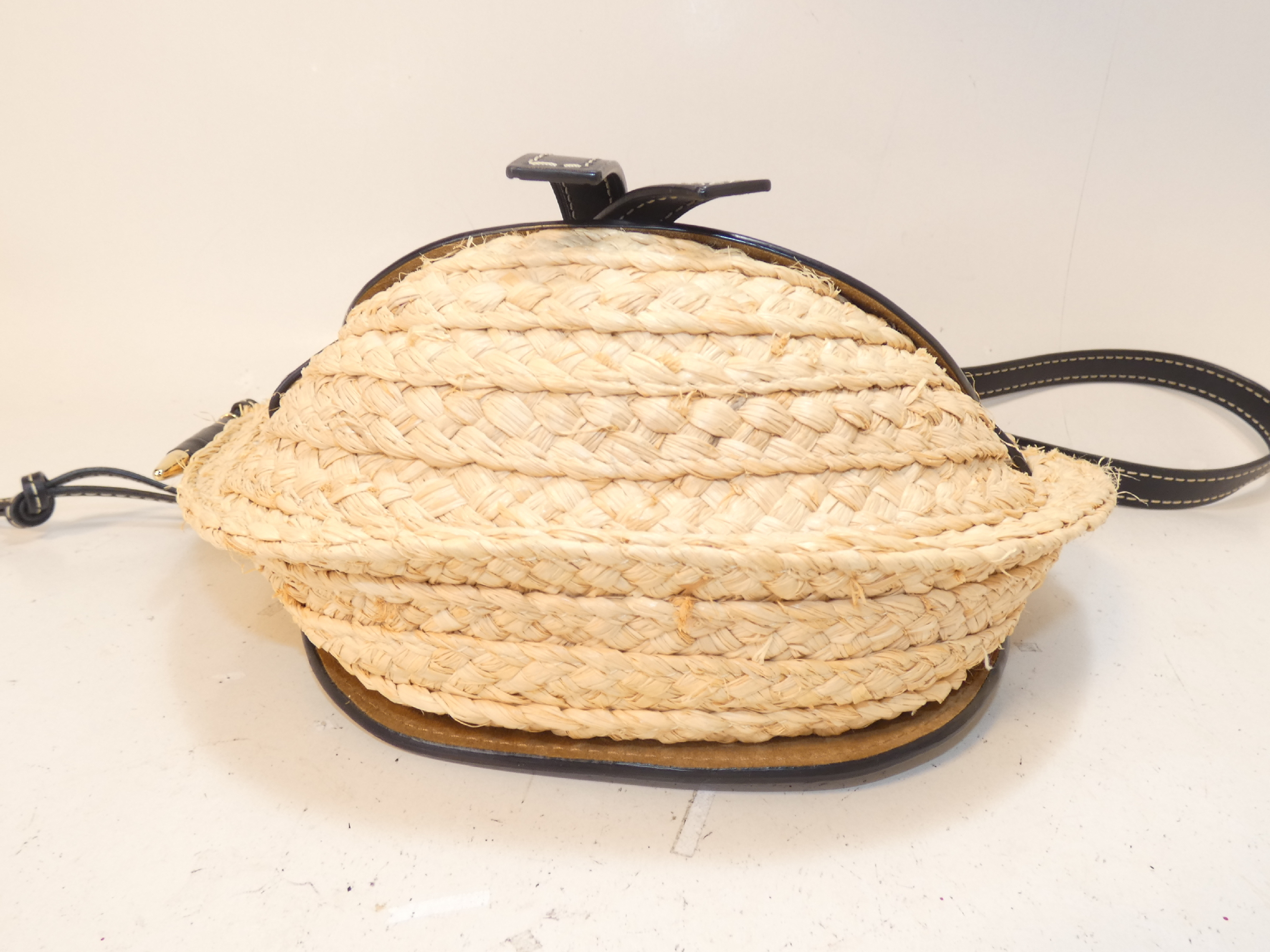 Gate Bag Raffia Black Leather Shoulder Bag — view 5