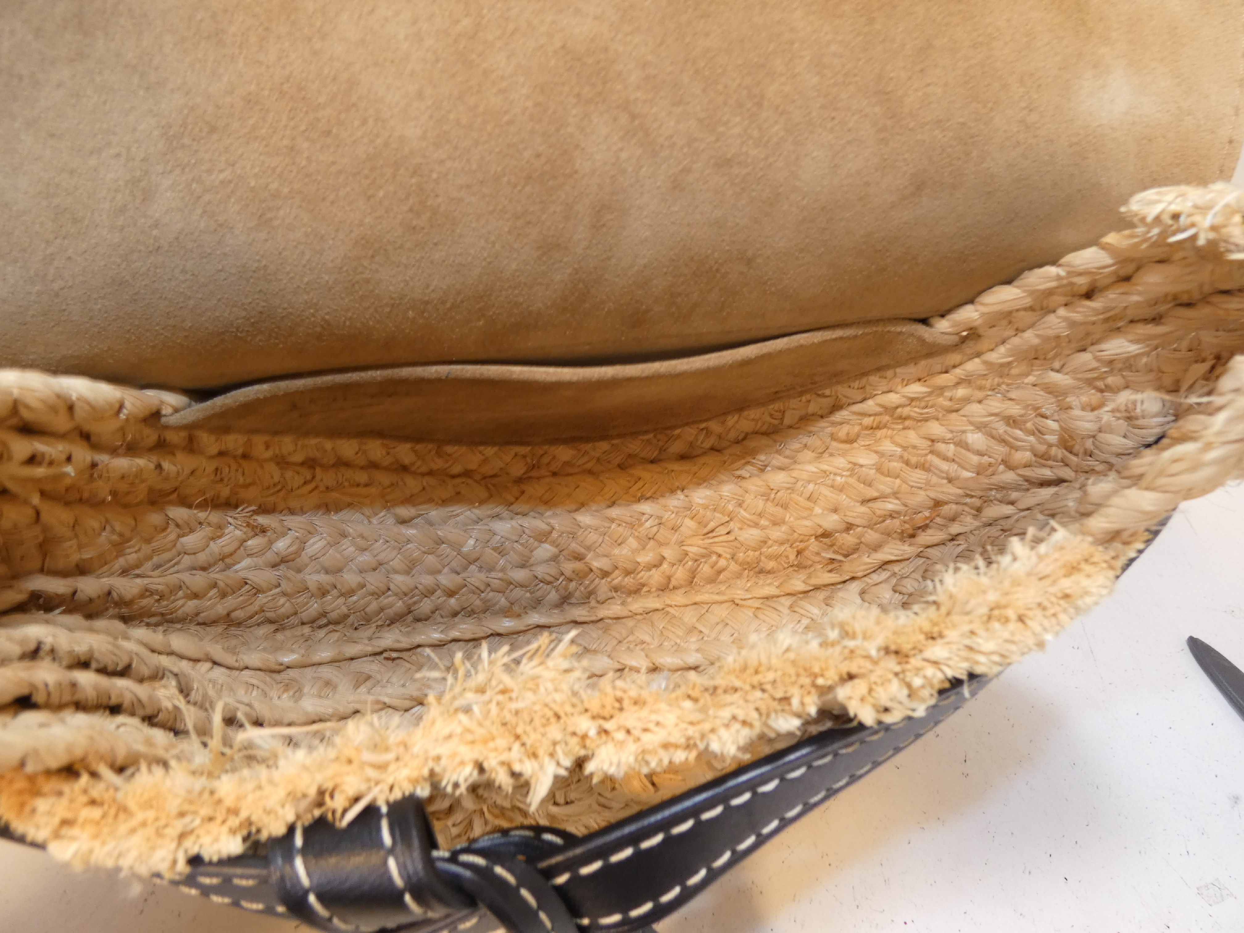 Gate Bag Raffia Black Leather Shoulder Bag — view 8