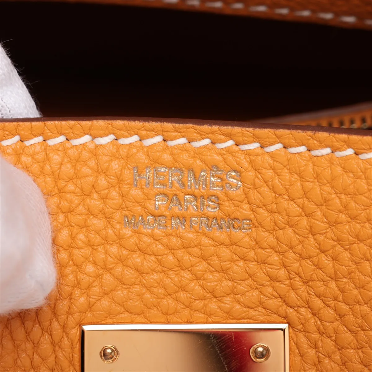 [Individually packaged] Hermes Birkin 30 Letournée Togo Mustard Gold Hardware P:2012 — view 10