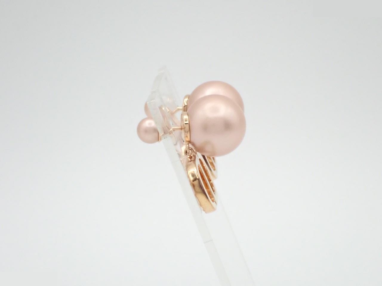 Tribal earrings, rhinestones, faux pearls — view 3
