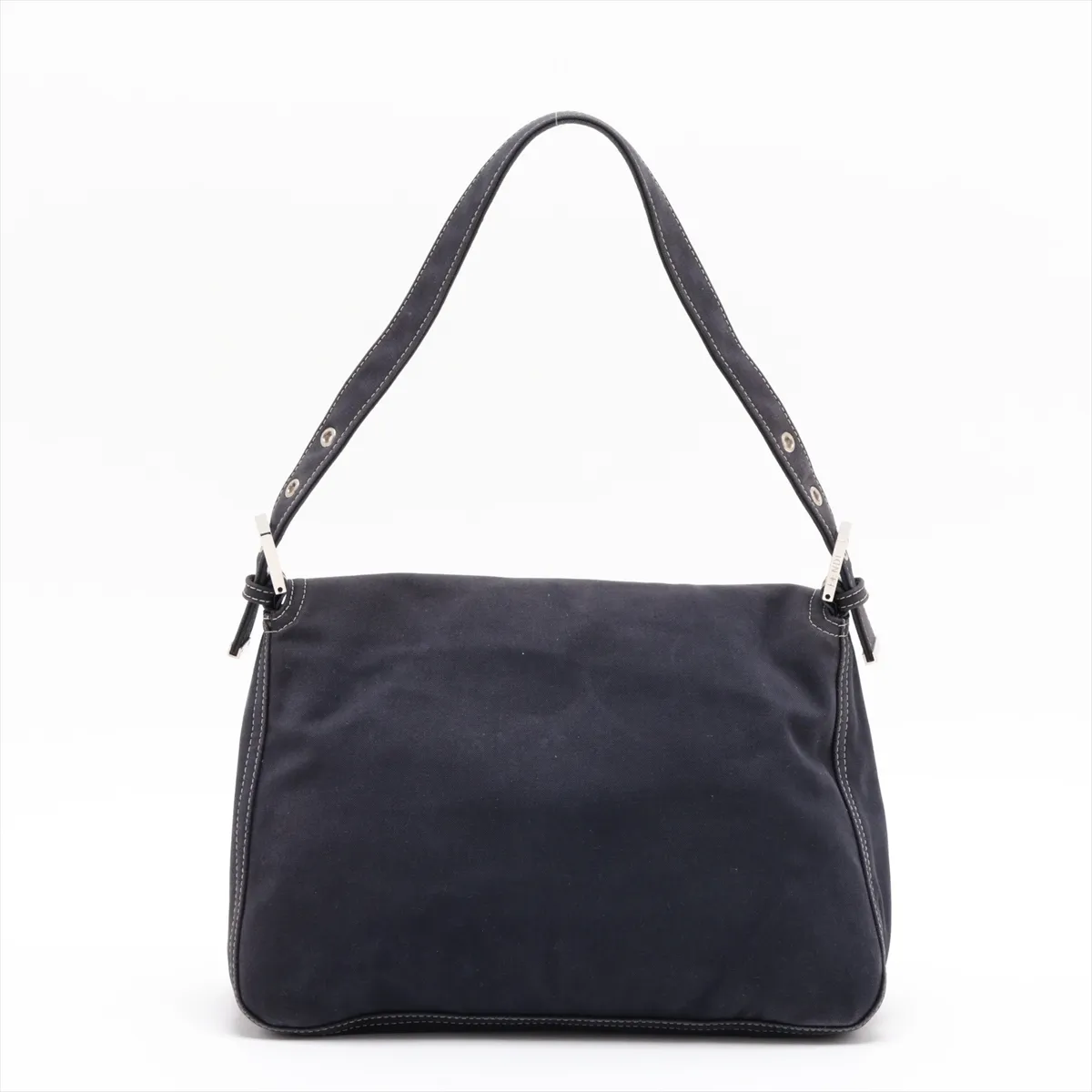 Mamma Bucket Denim Shoulder Bag, Blue, No screws or hardware on the clasp. — view 2