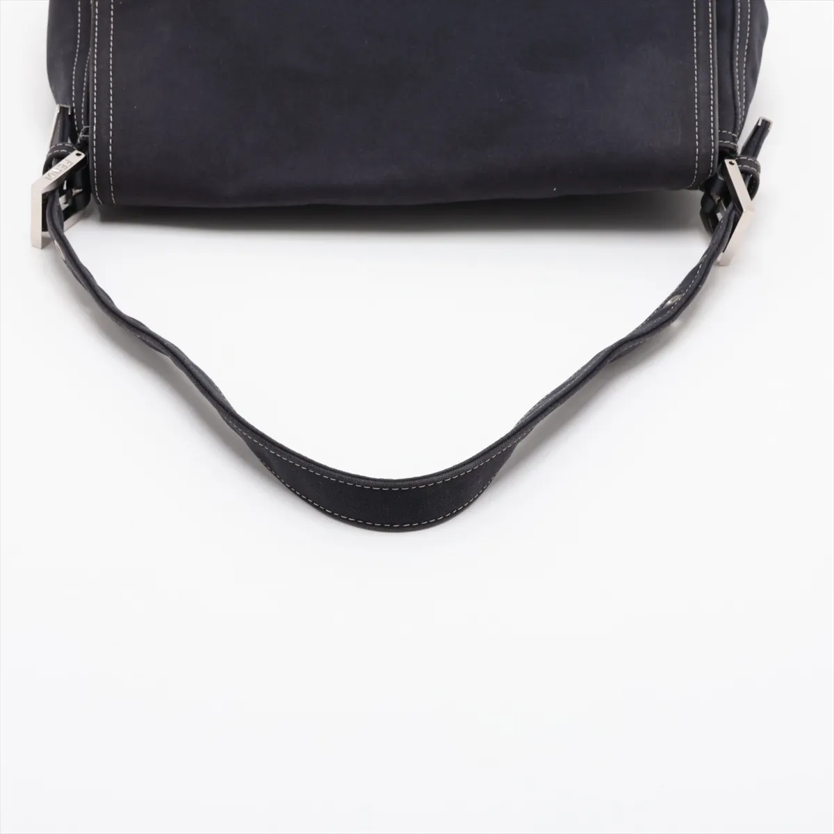 Mamma Bucket Denim Shoulder Bag, Blue, No screws or hardware on the clasp. — view 5