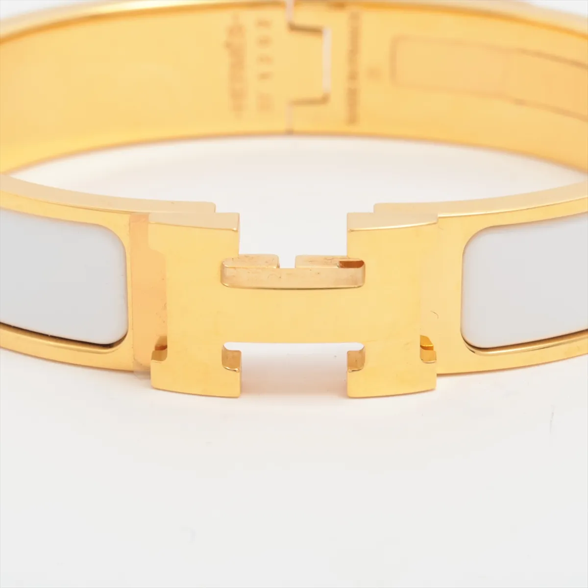 Click H Fan ST1202 Bangle, GP Gold x White. Shows — view 3