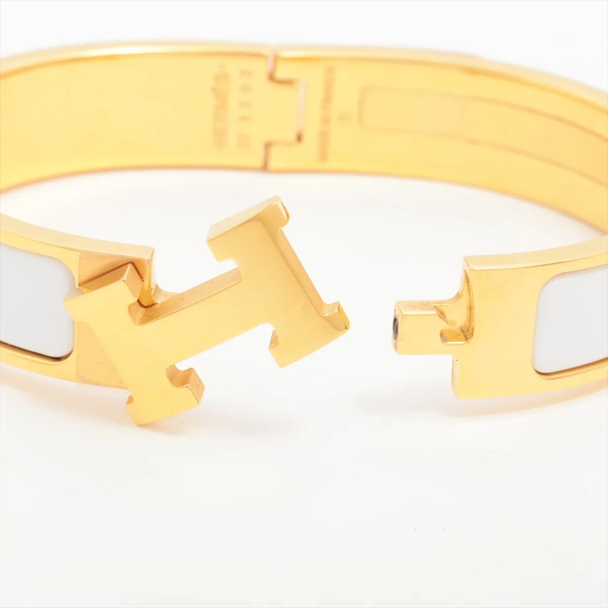 Click H Fan ST1202 Bangle, GP Gold x White. Shows — view 5