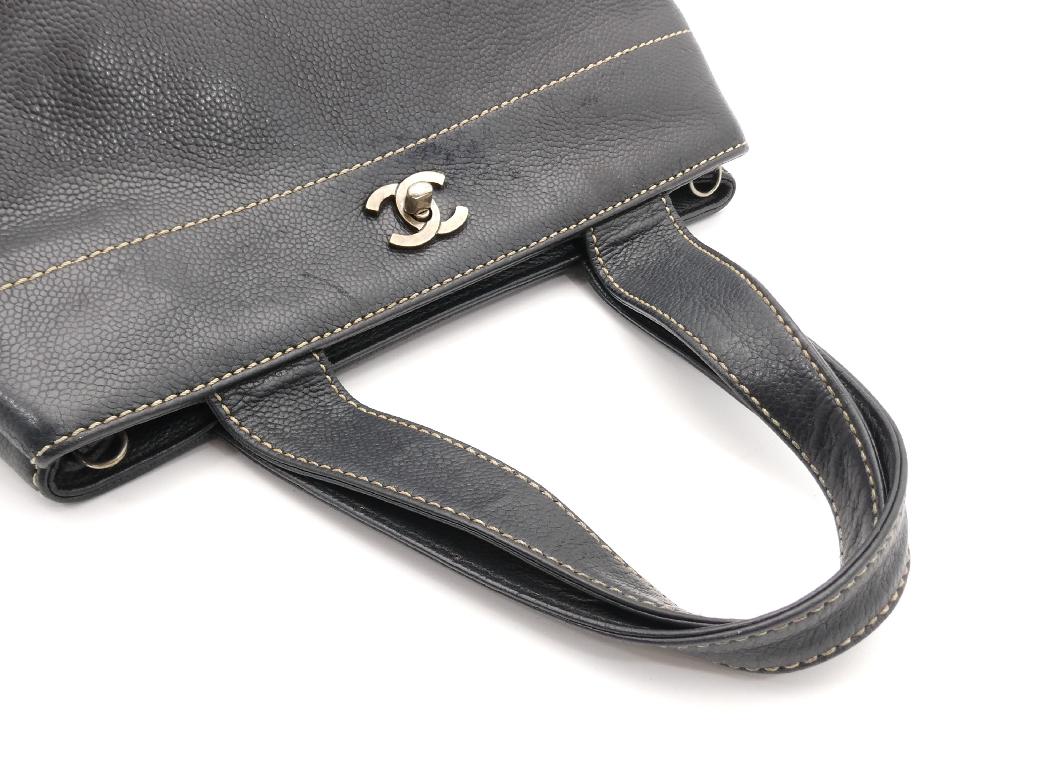 Caviar Skin Coco Mark Turnlock 2-Way Handbag — view 6