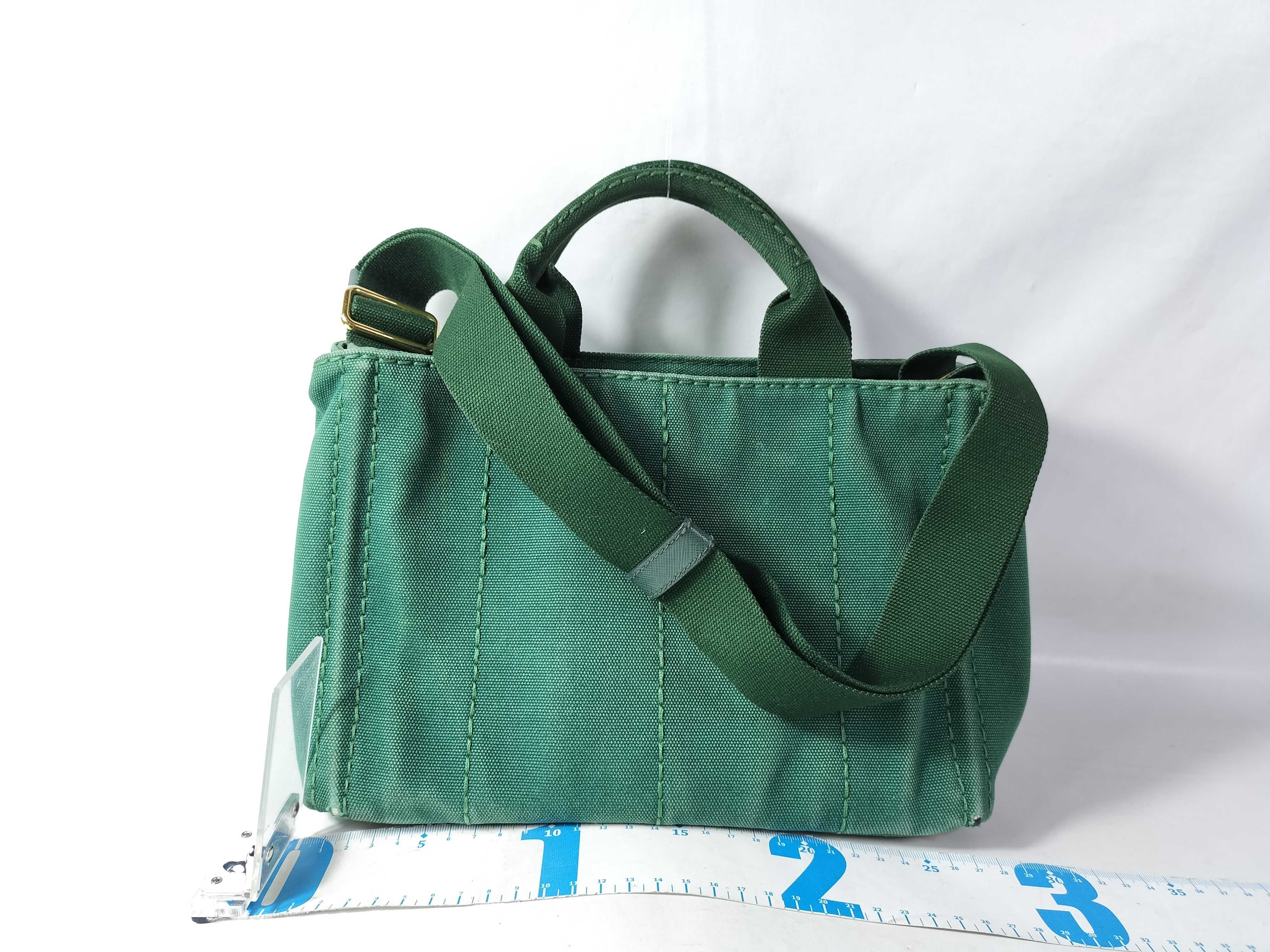 Canapa Tote Bag, 2-way, with green strap. — view 2