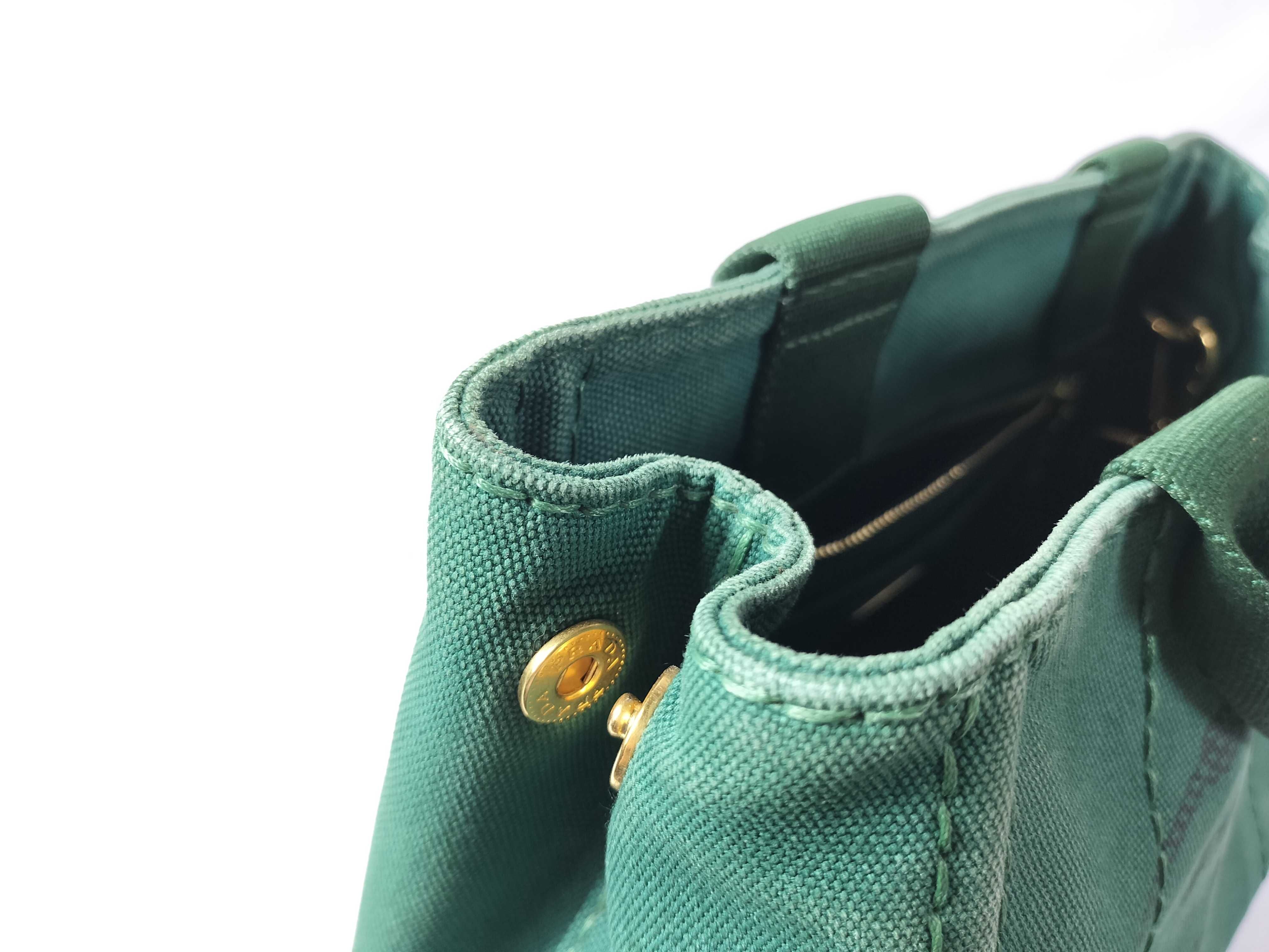 Canapa Tote Bag, 2-way, with green strap. — view 12