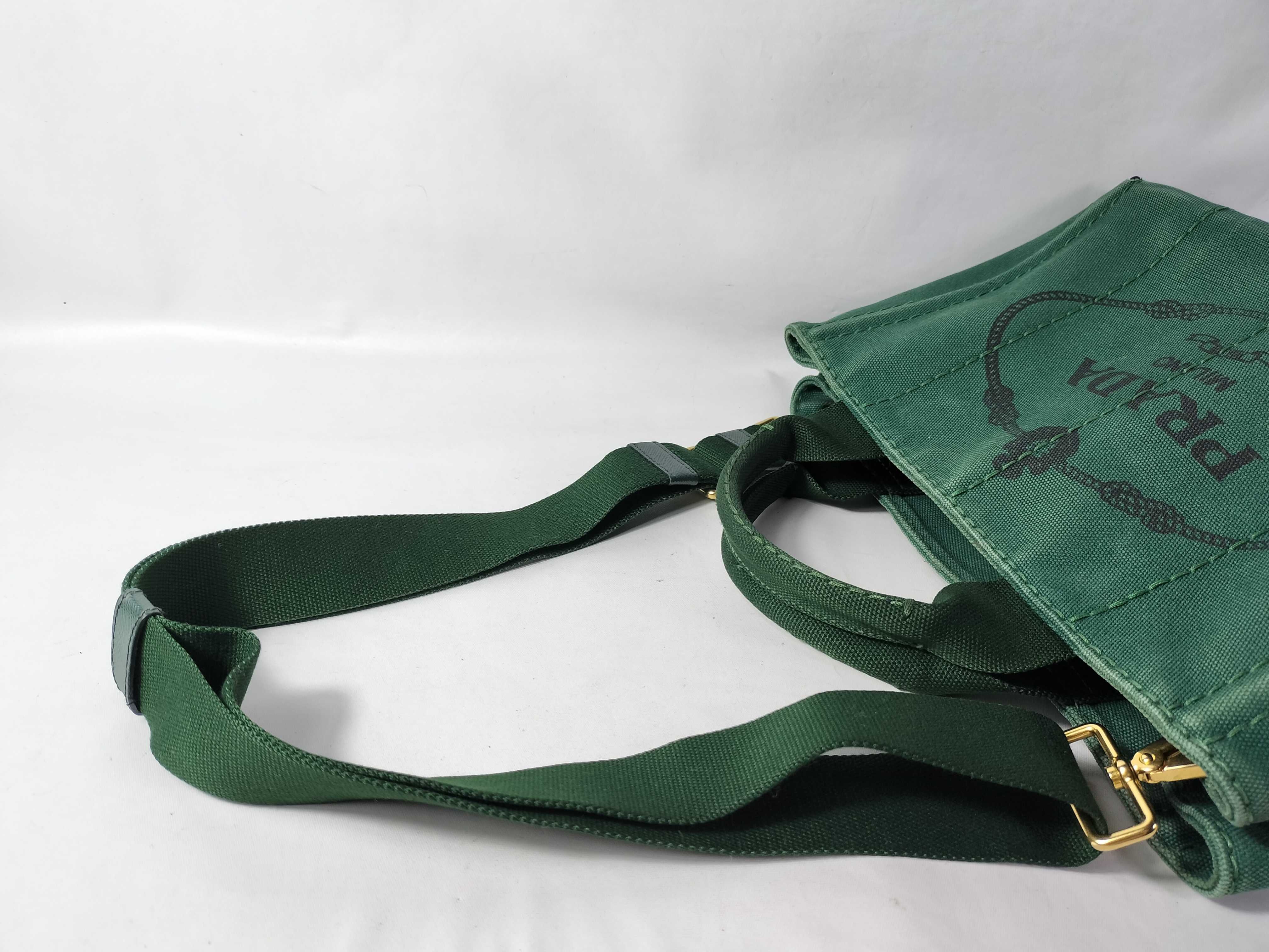 Canapa Tote Bag, 2-way, with green strap. — view 3