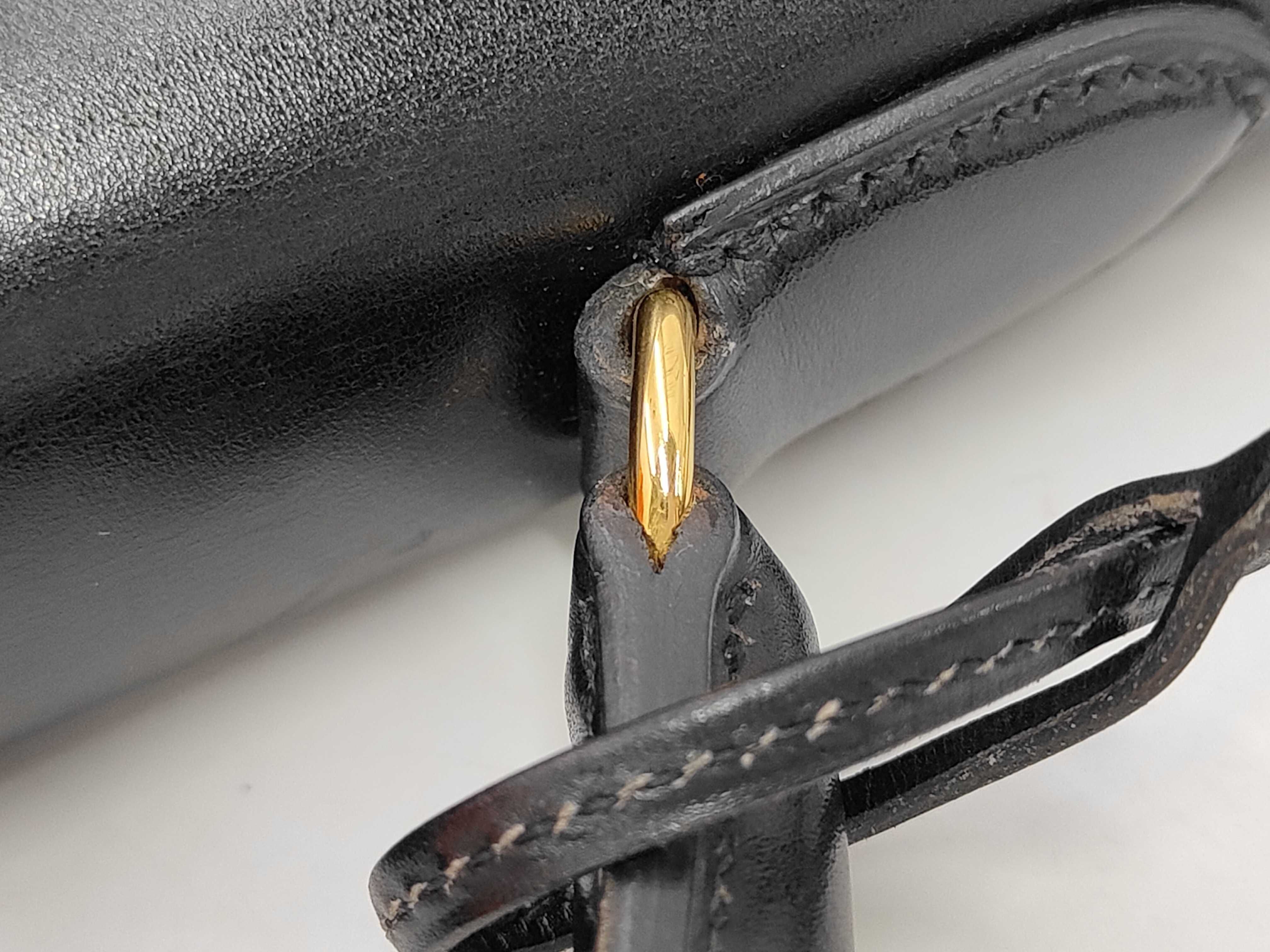 Kelly 32 Box Calf Black Gold Hardware C Stamp Handbag — view 6