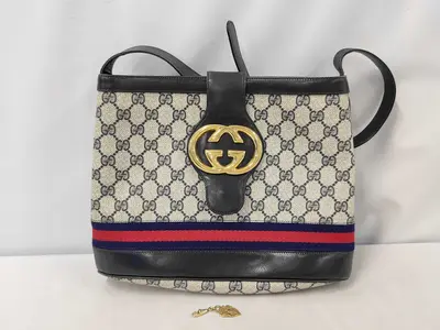Old Vintage Sherry Line GG Supreme Shoulder Bag