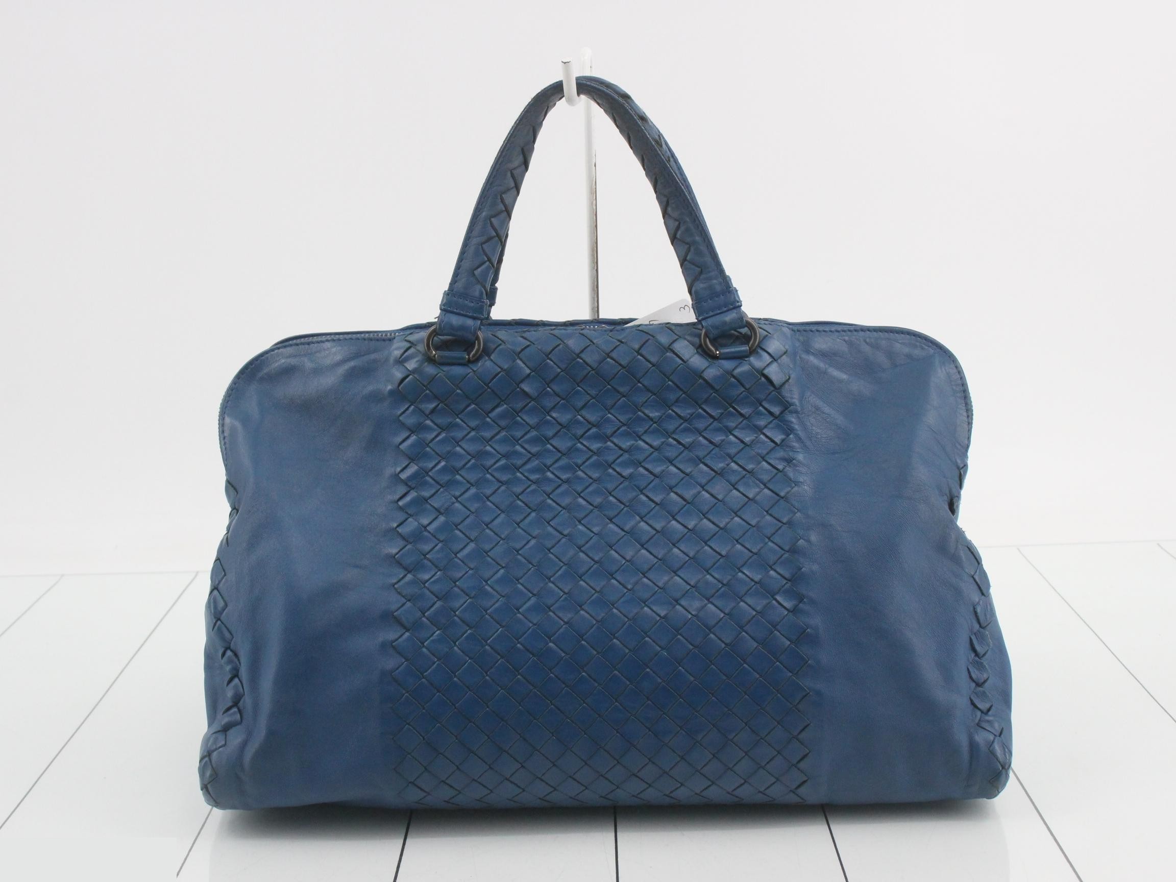 Intrecciato (Bag) - 2-Way Bag with Long Strap - Blue — view 2